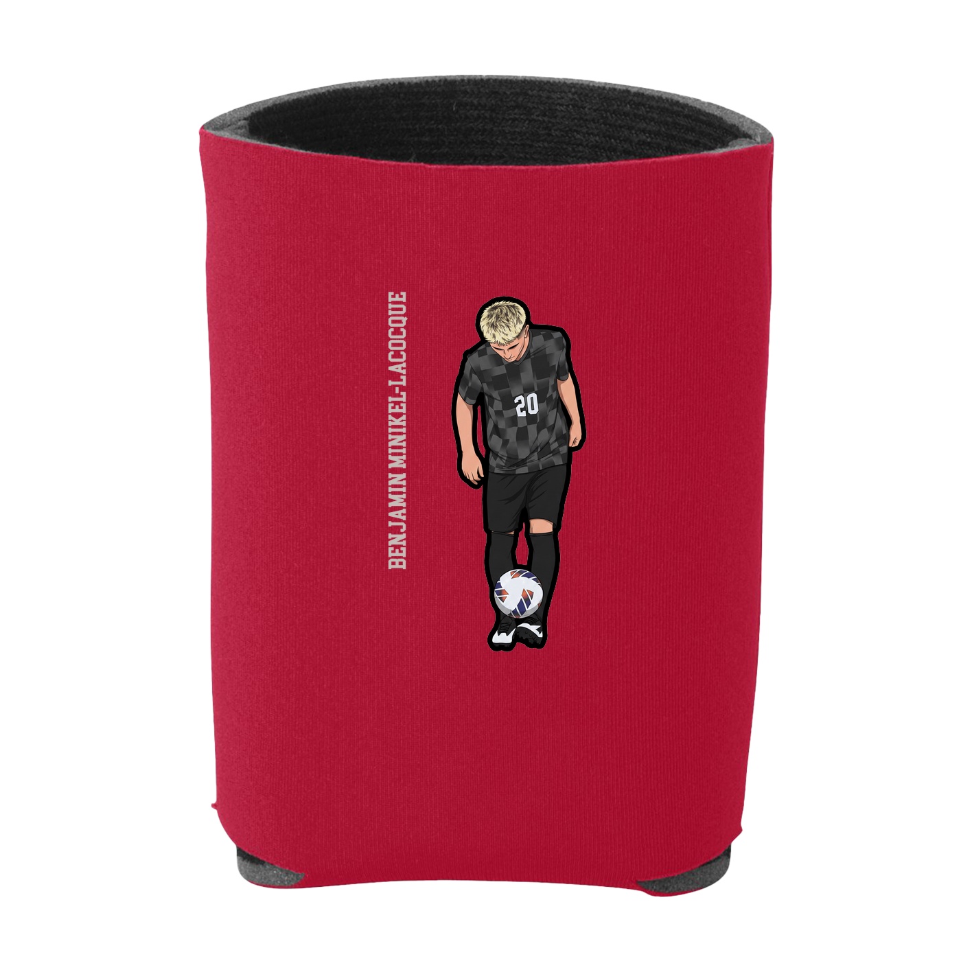 Can Holder — Name Vertical in Red