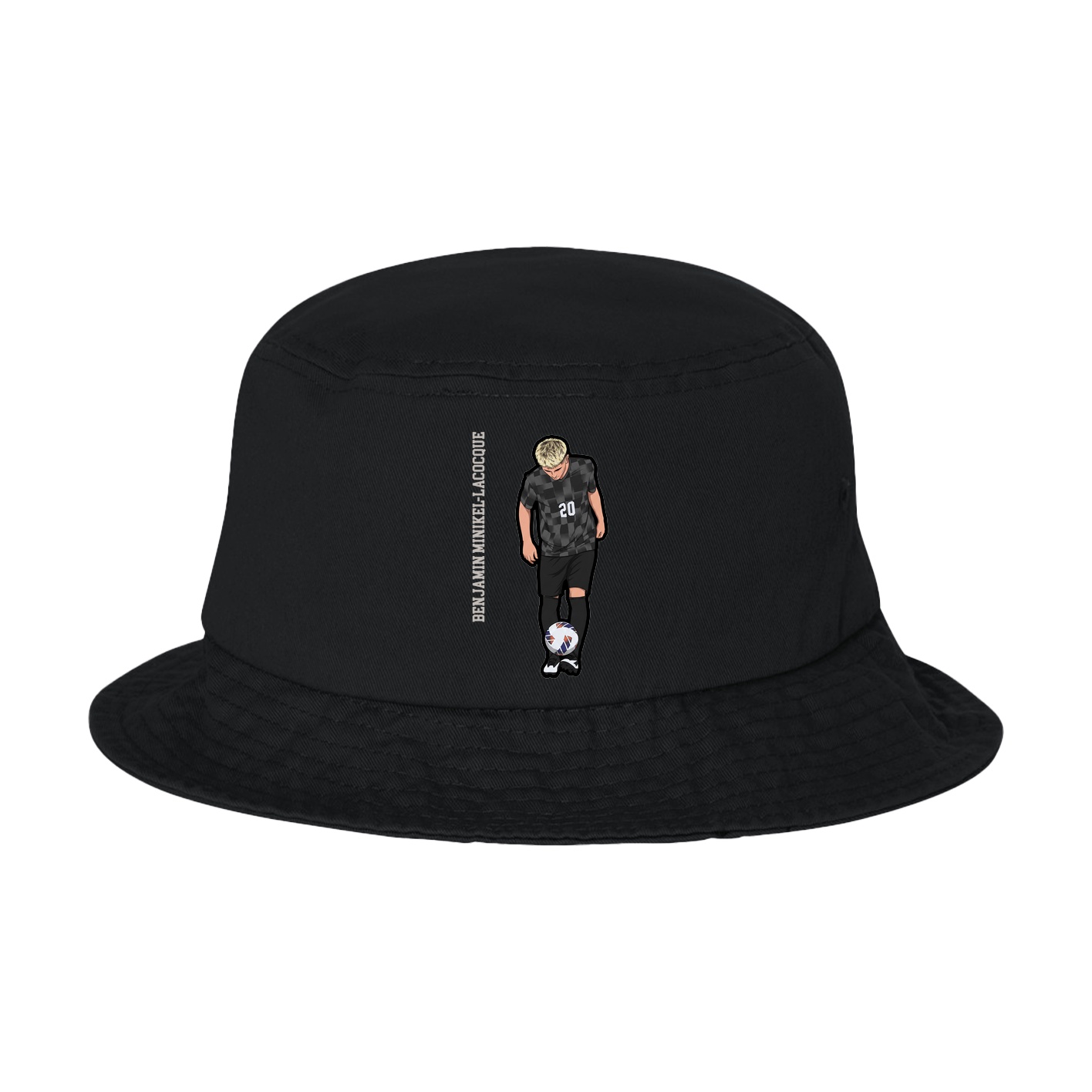 Bucket Cap — Name Vertical in Black