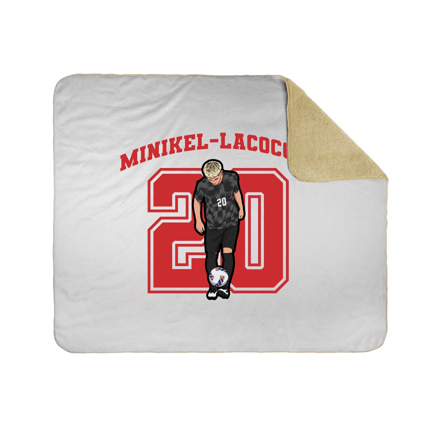 Throw Blanket — Number in White