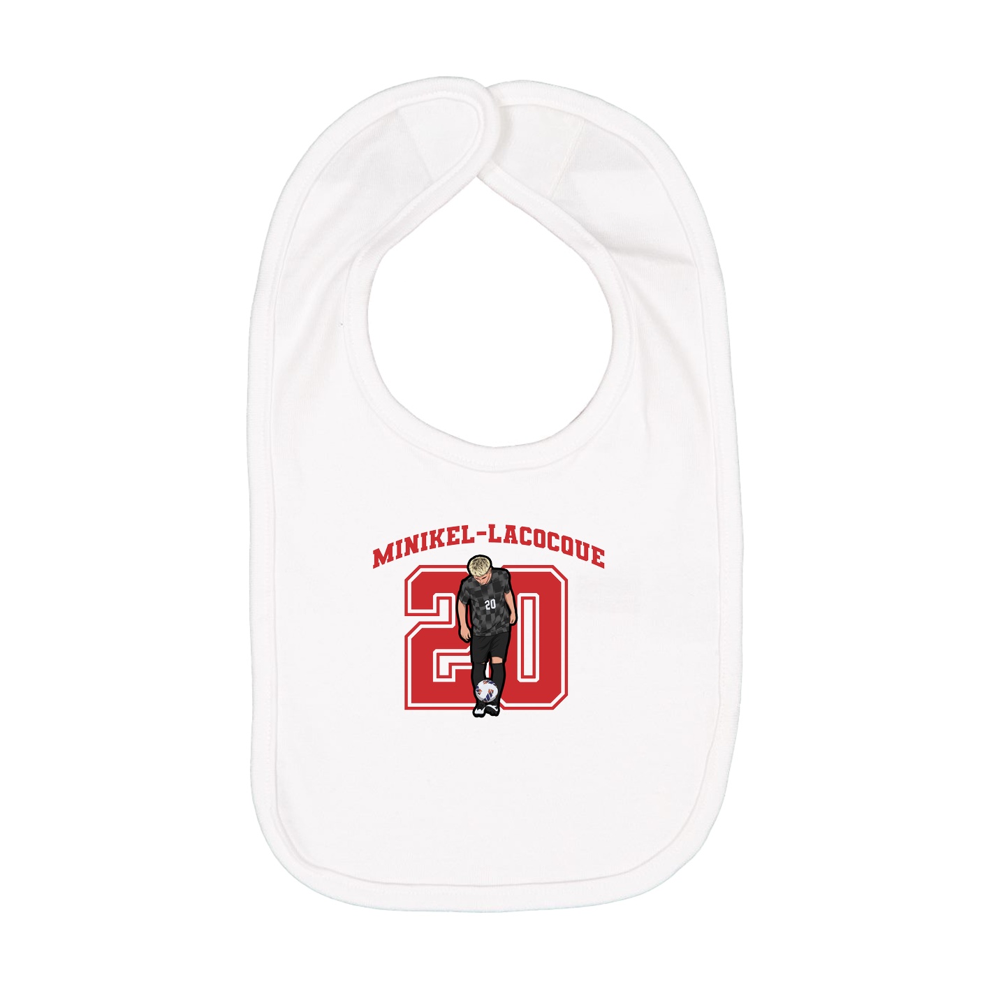 Infant Bib — Number in White