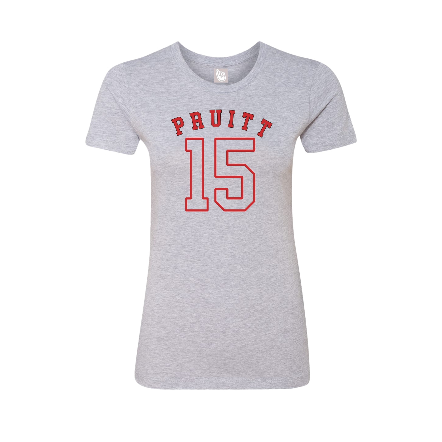 Fitted Women's Tee — Shirsey Arch in Grey