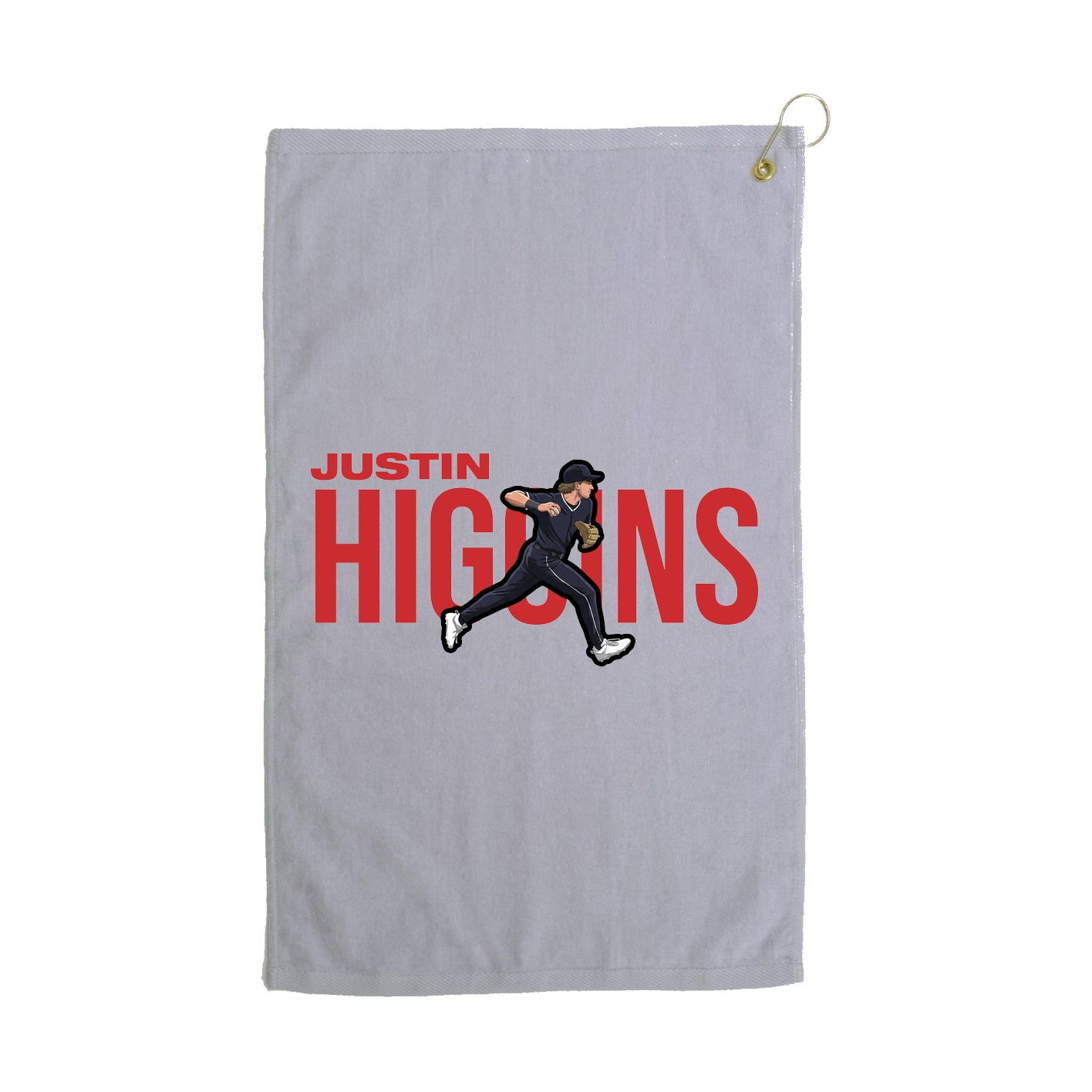 Golf Towel — Player Name in Grey