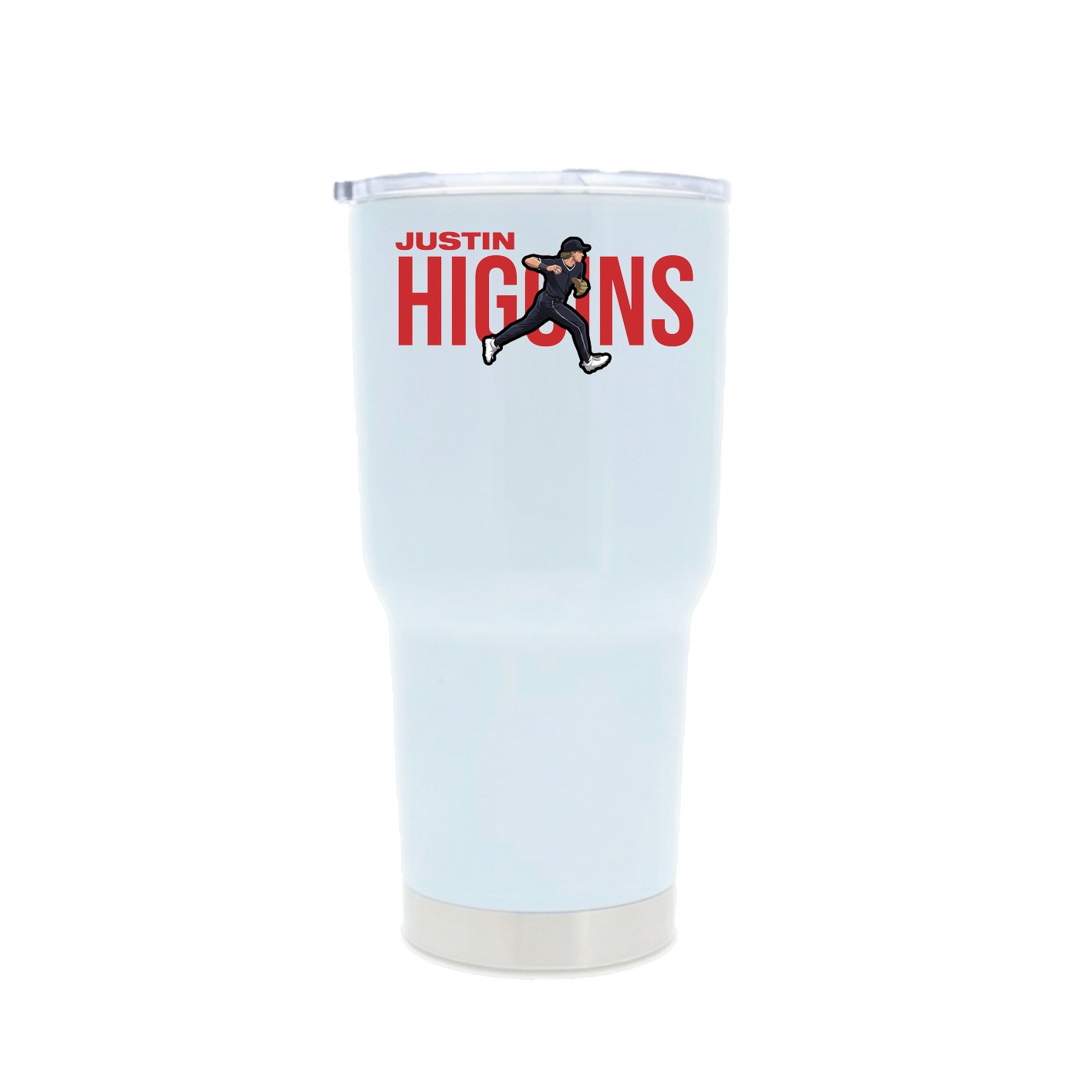 30oz Stainless Steel Tumbler — Player Name in White