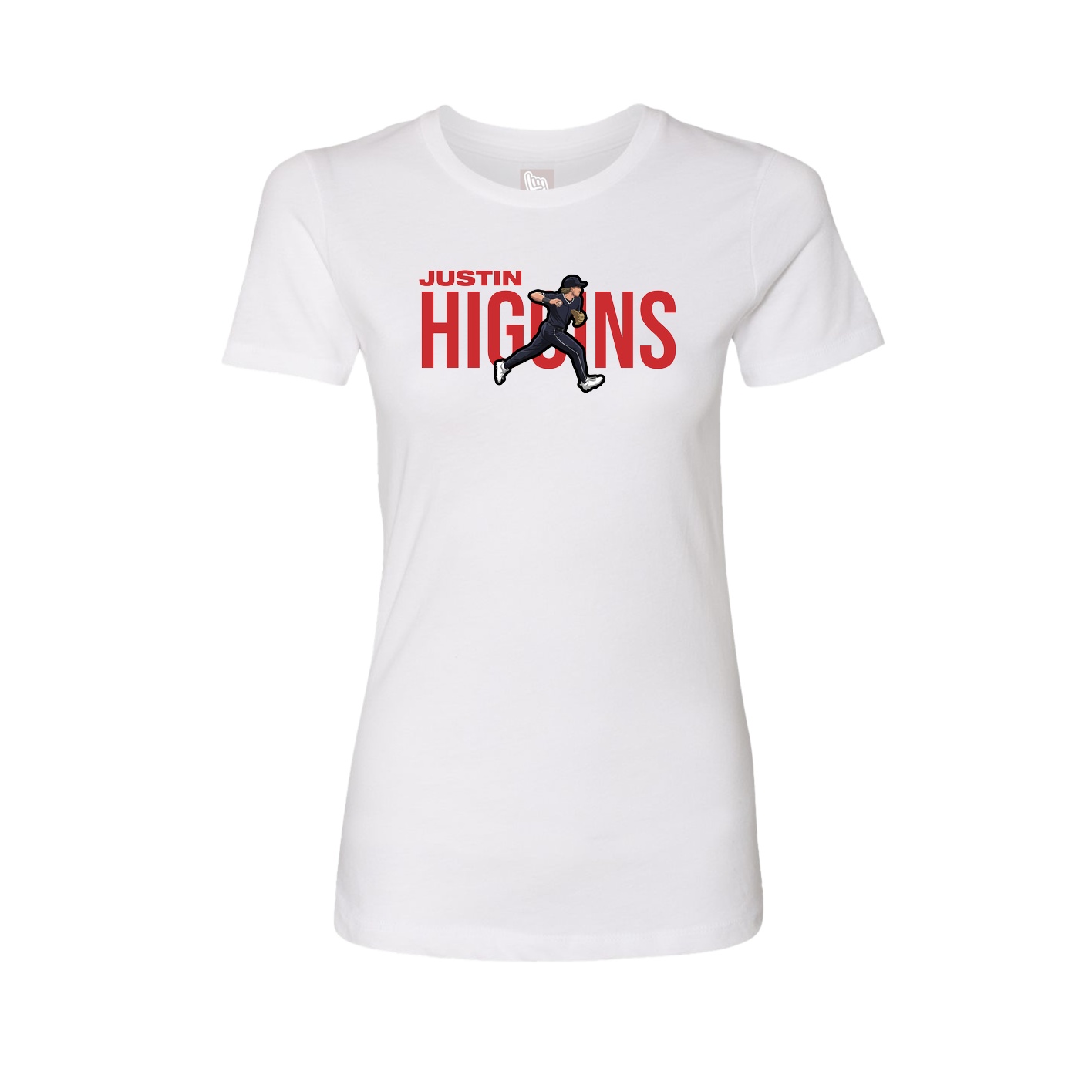 Fitted Women's Tee — Player Name in White