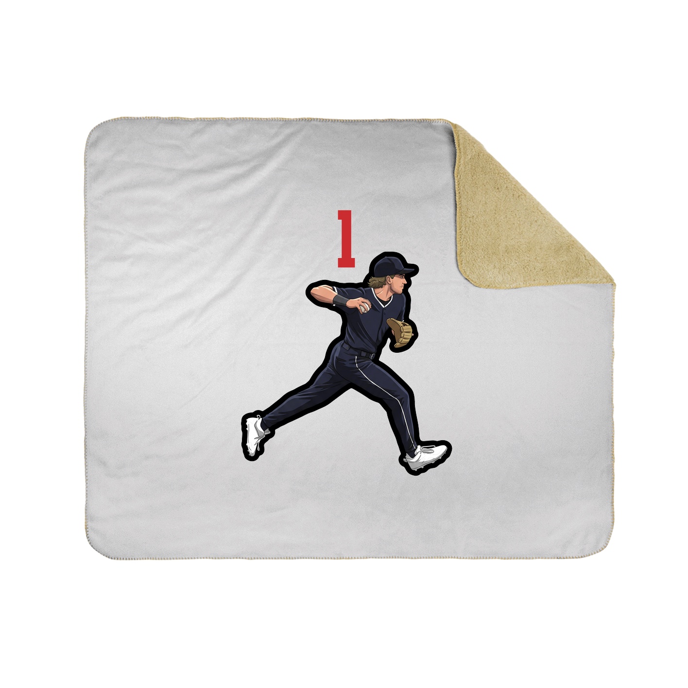 Throw Blanket — Number Top in White