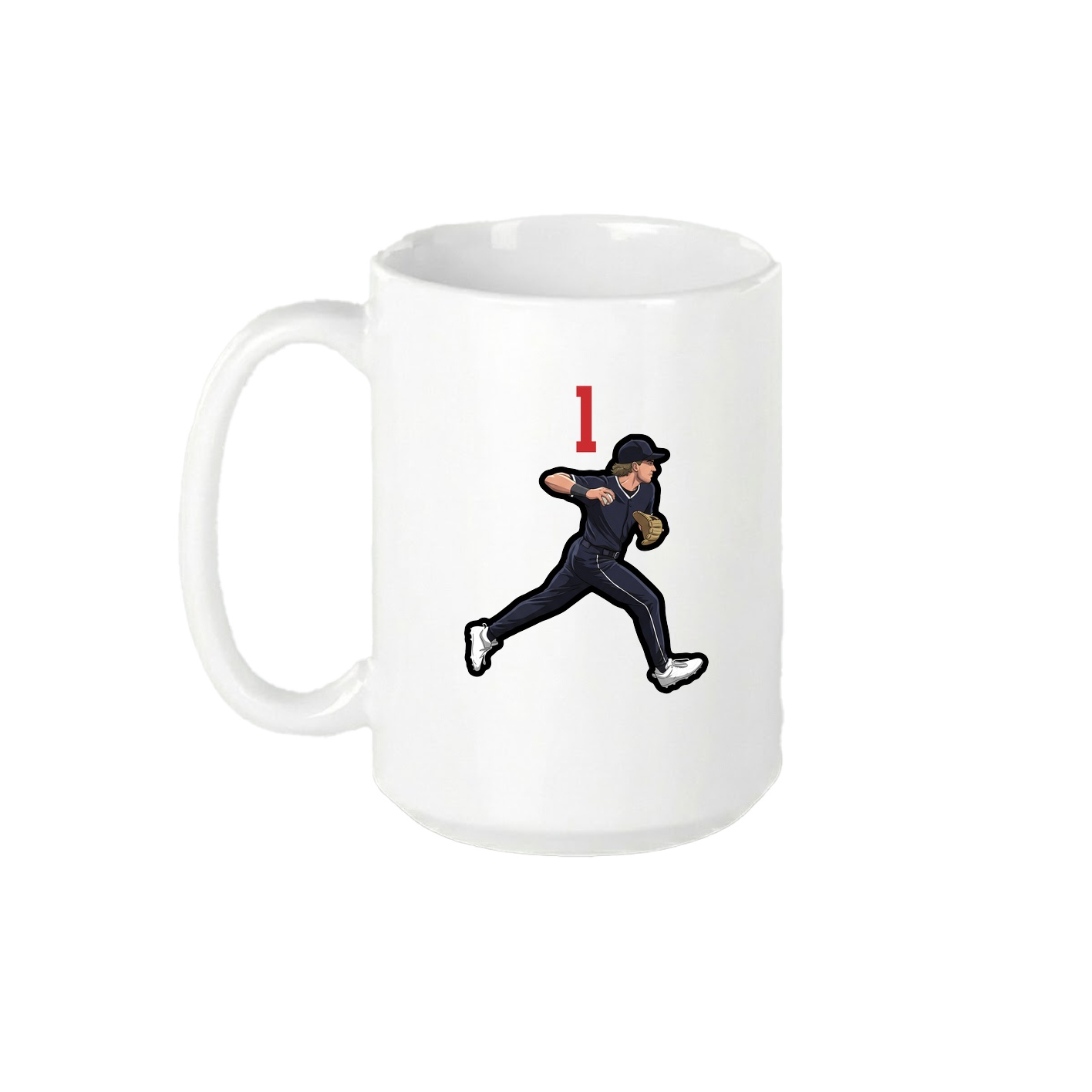 15oz Coffee Mug — Number Top in White