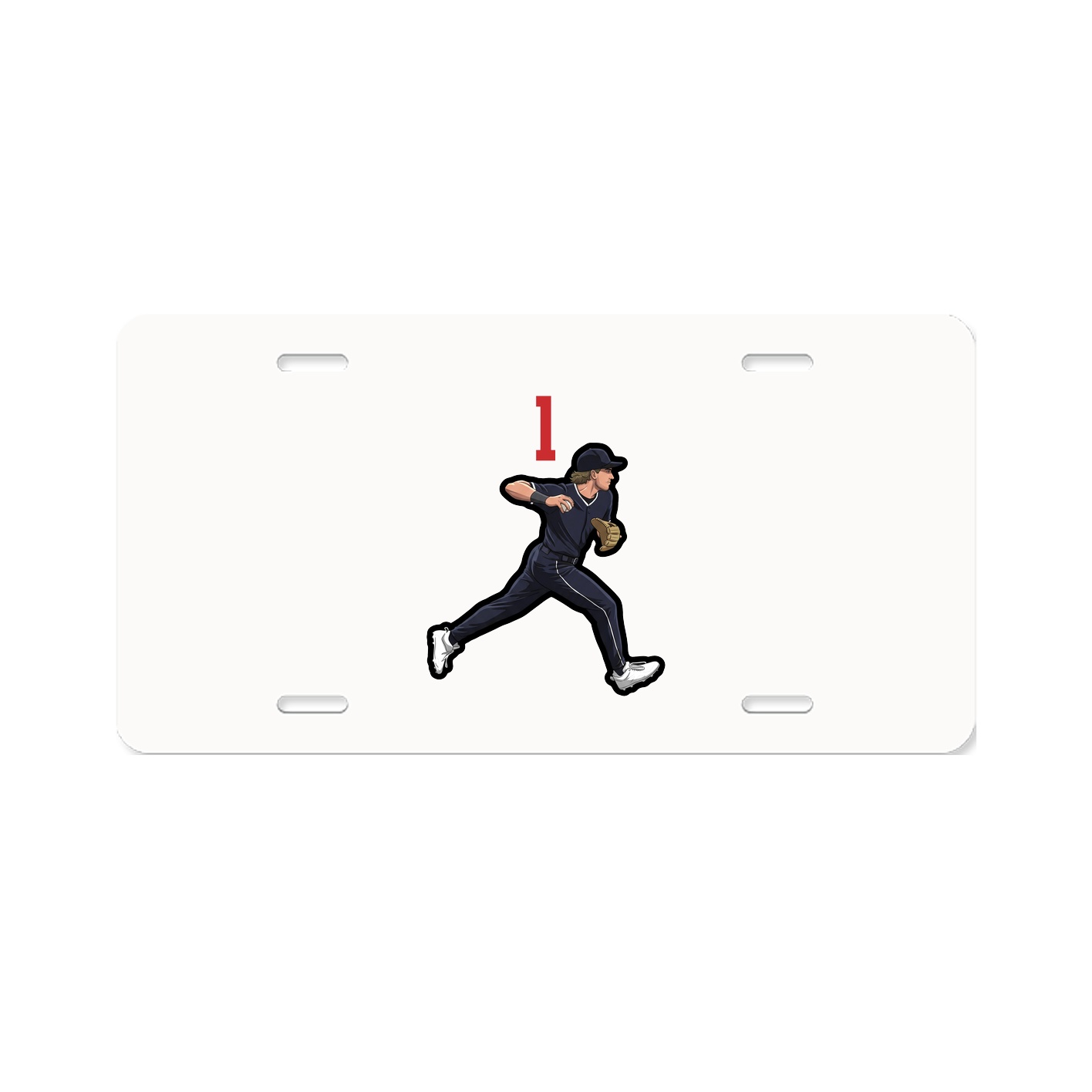 License Plate — Number Top in Classic