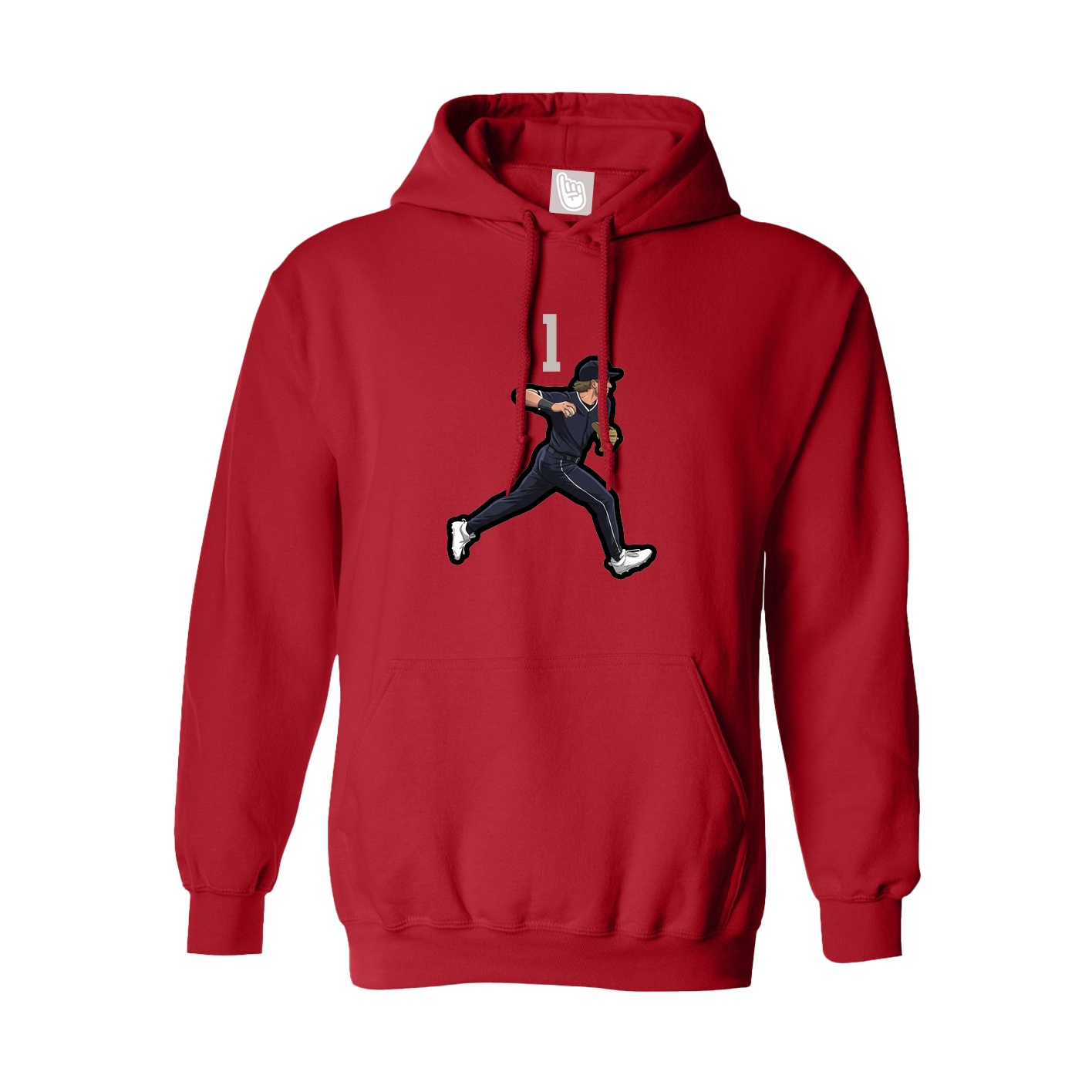 Hoodie — Number Top in Red