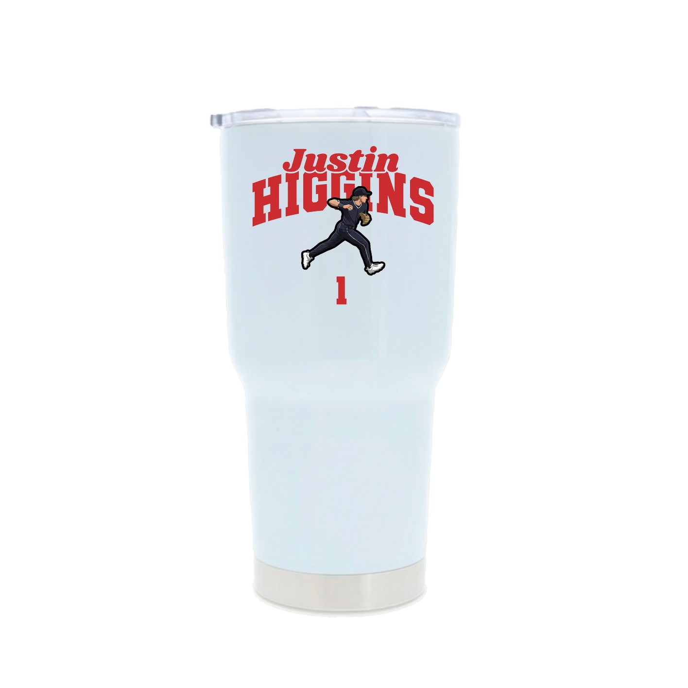 30oz Stainless Steel Tumbler — Signature Arch in White