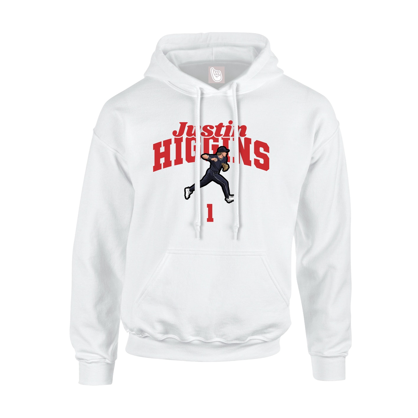 Youth Hoodie — Signature Arch in White