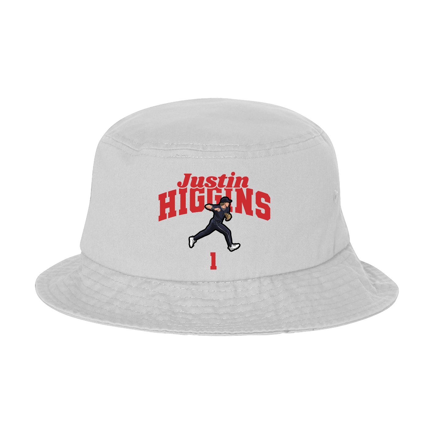 Bucket Cap — Signature Arch in White