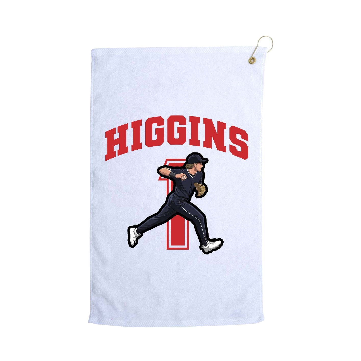 Golf Towel — Number in White