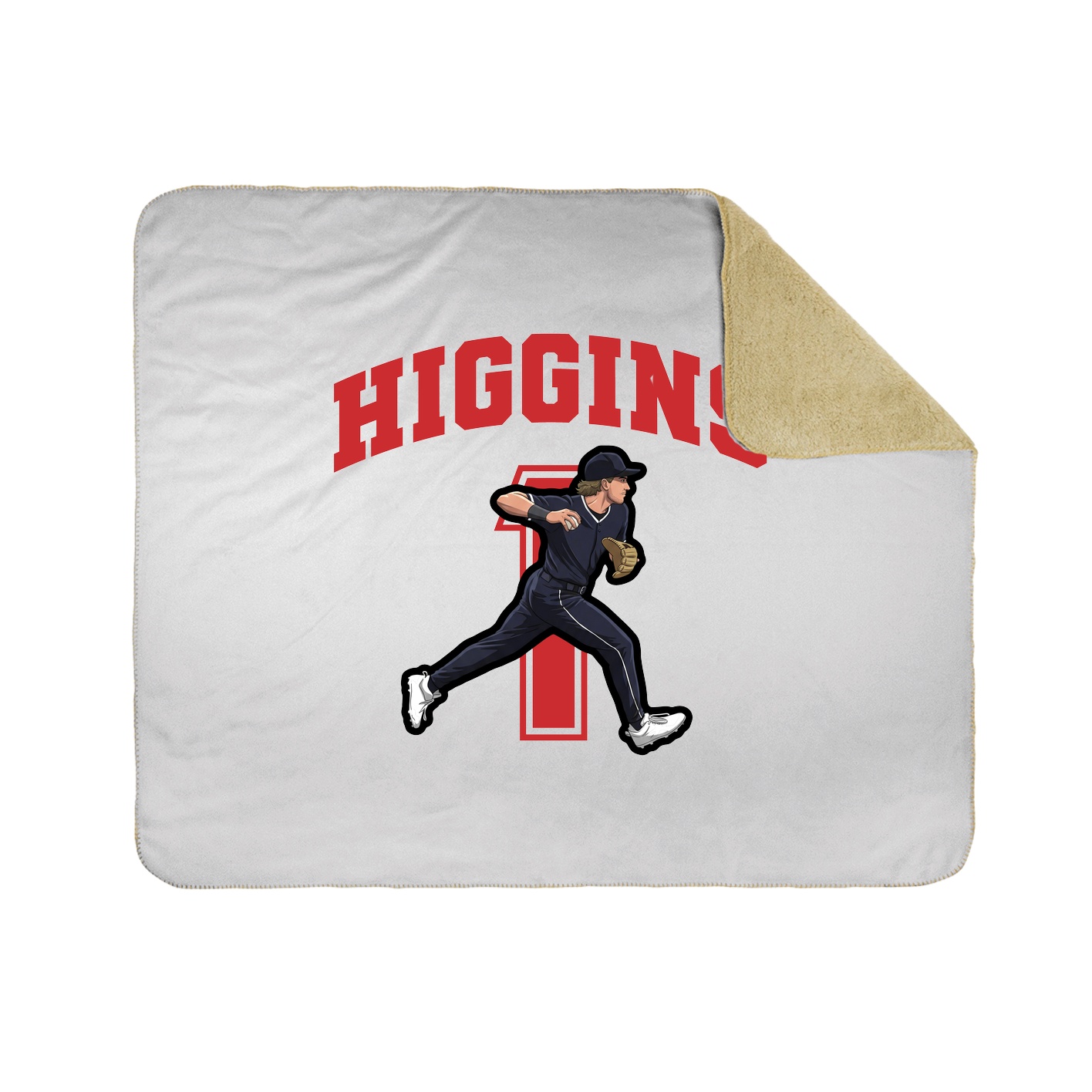 Throw Blanket — Number in White