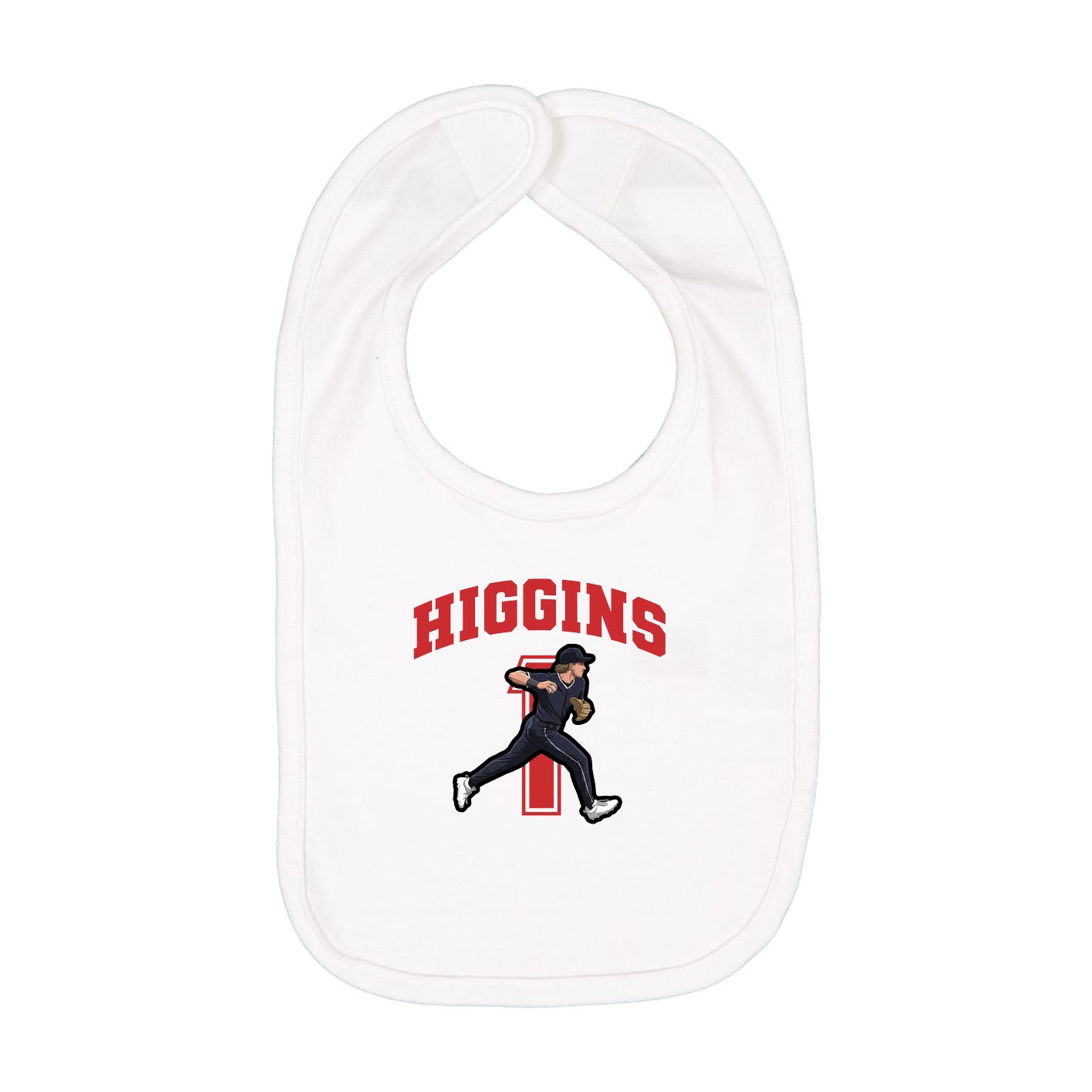 Infant Bib — Number in White