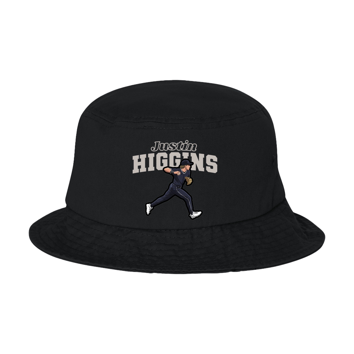 Bucket Cap — Name Arch in Black
