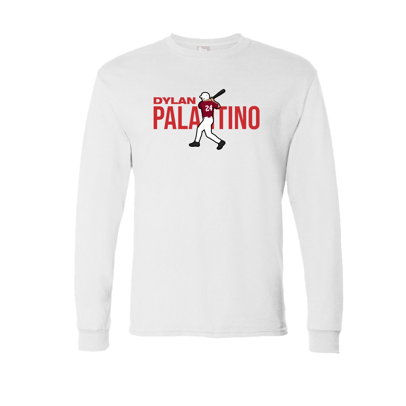 Long Sleeve Tee — Player Name in White