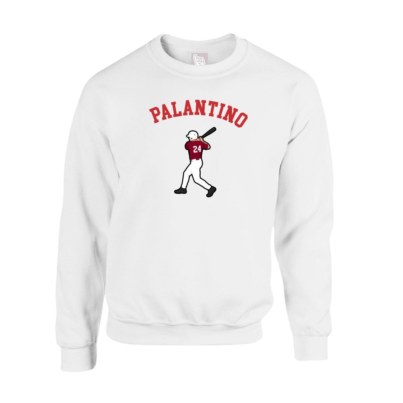 Fleece Crew — Shirsey Arch in White