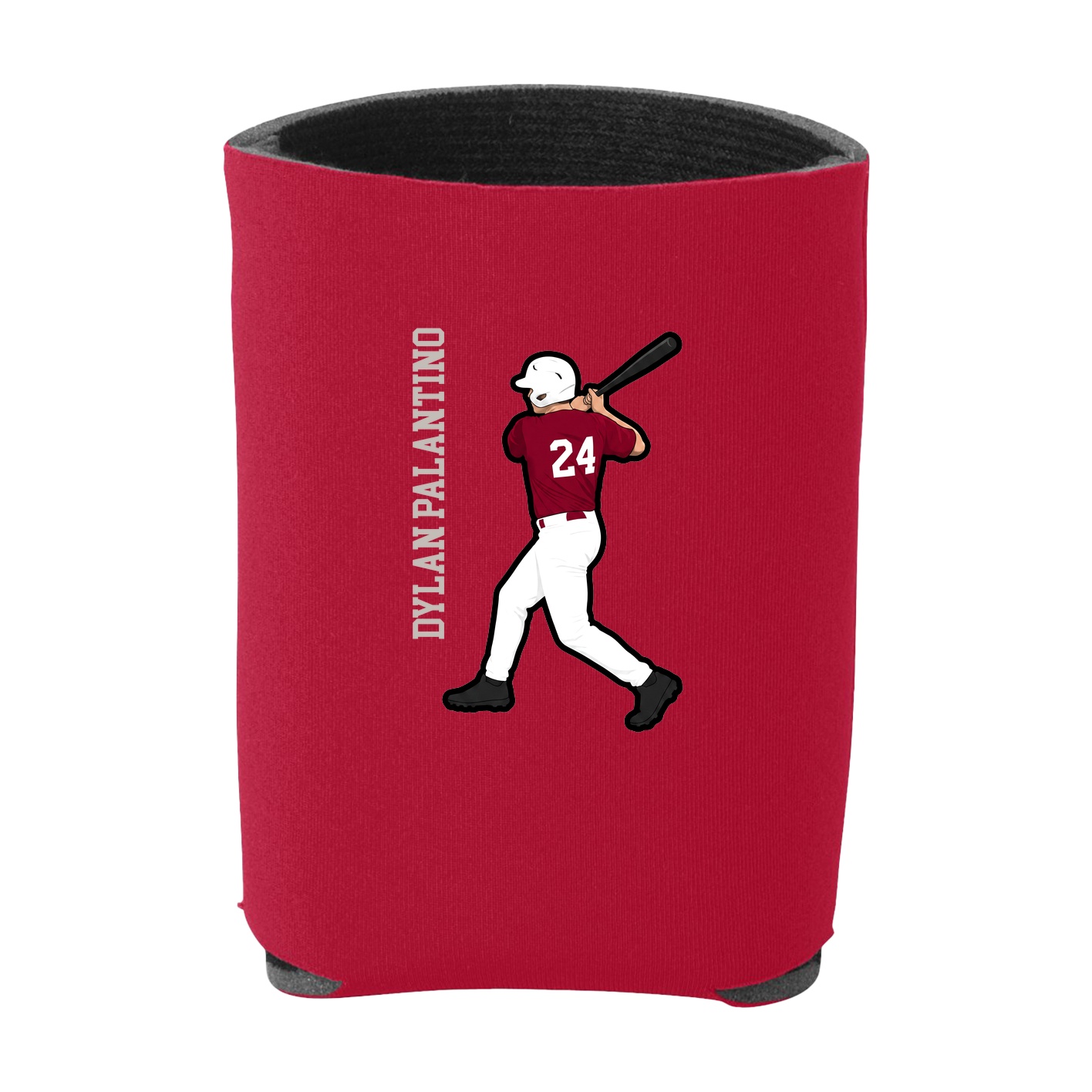 Can Holder — Name Vertical in Red