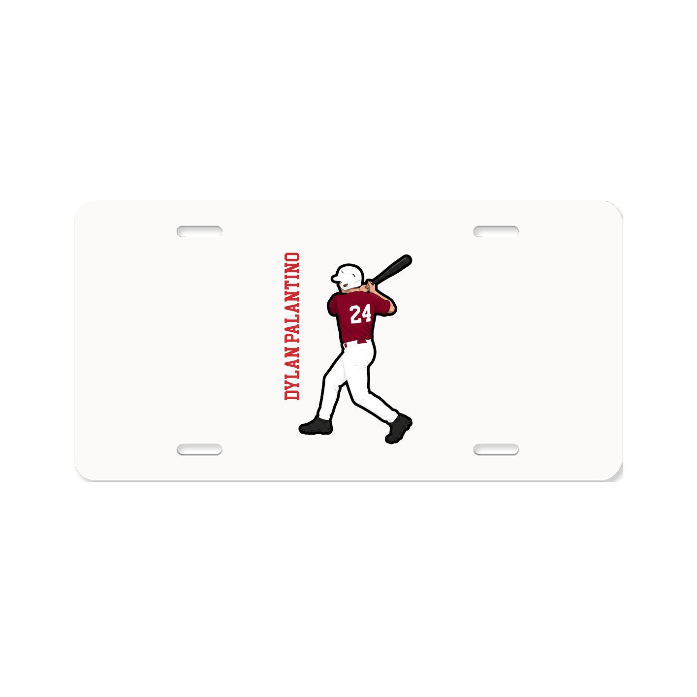 License Plate — Name Vertical in Classic