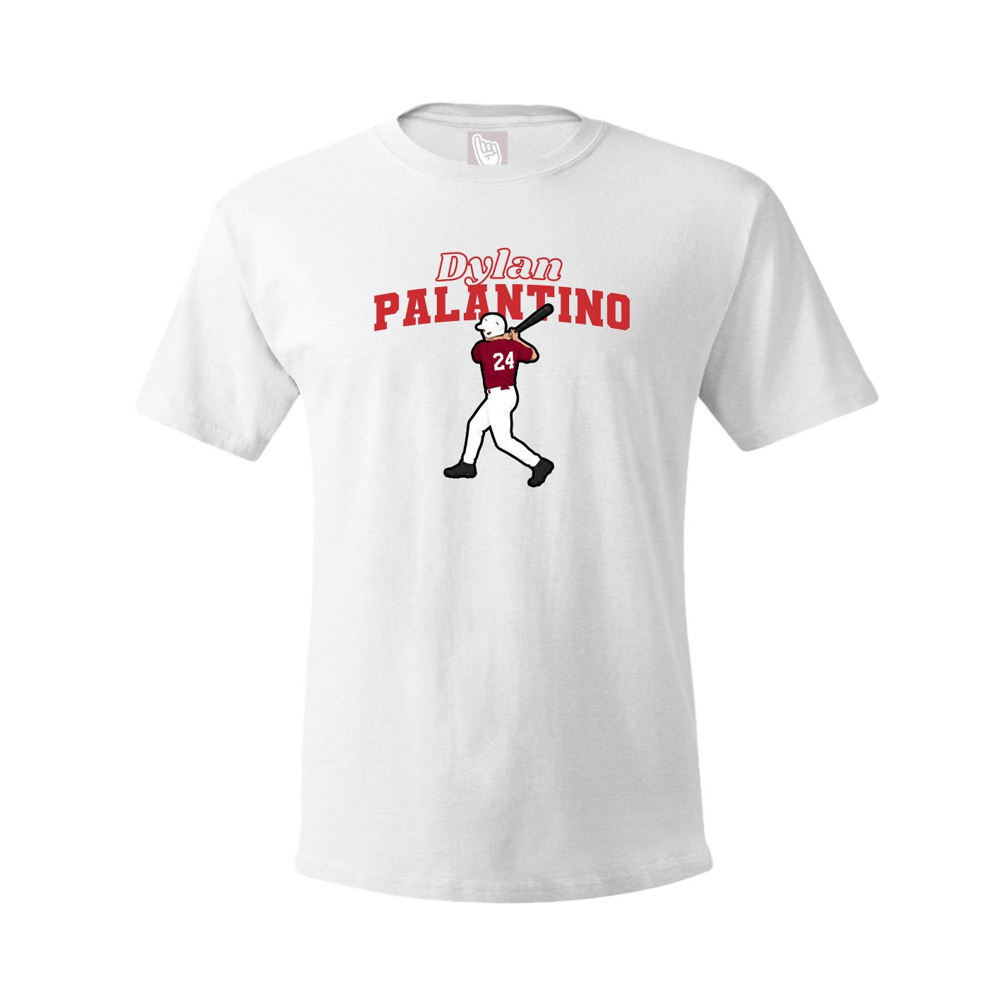 Youth Tee — Name Arch in White