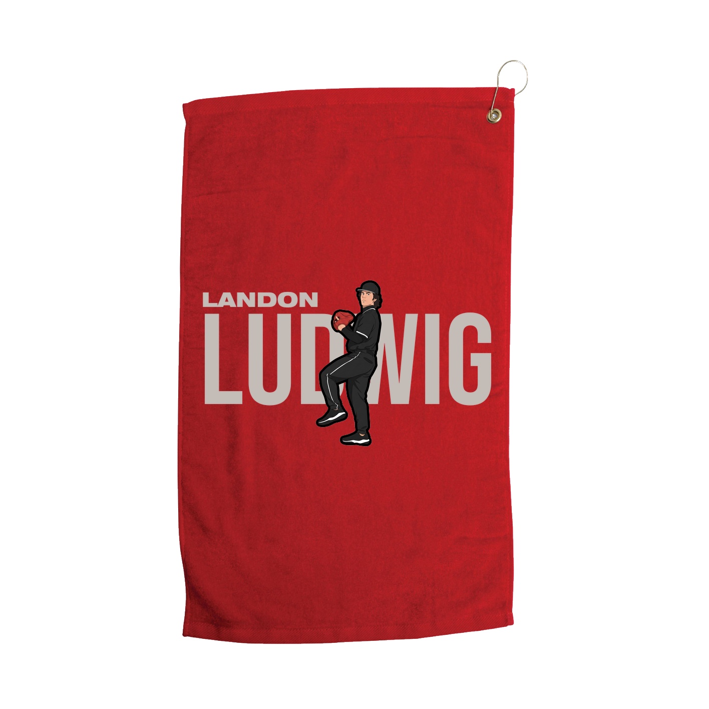 Golf Towel — Player Name in Red