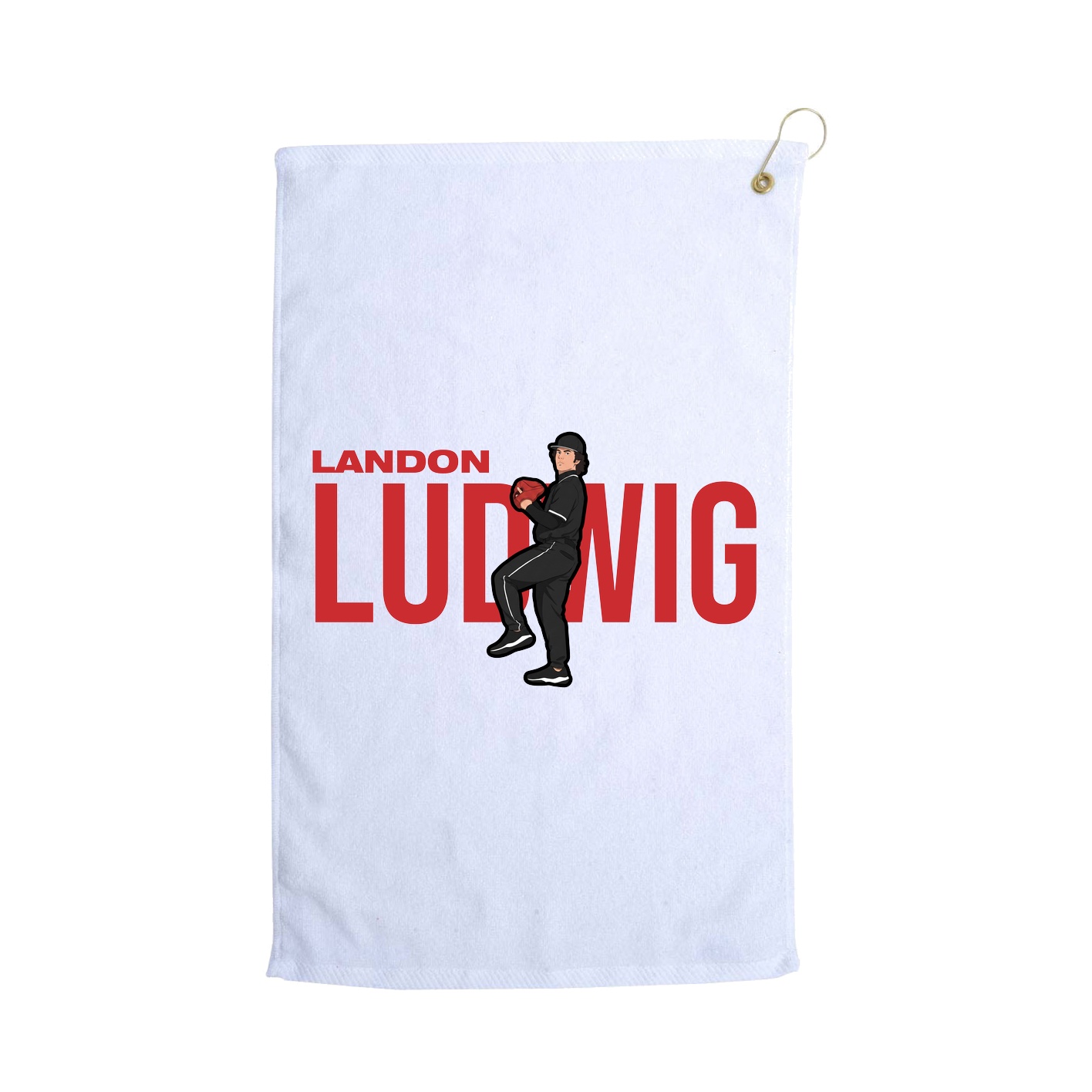 Golf Towel — Player Name in White