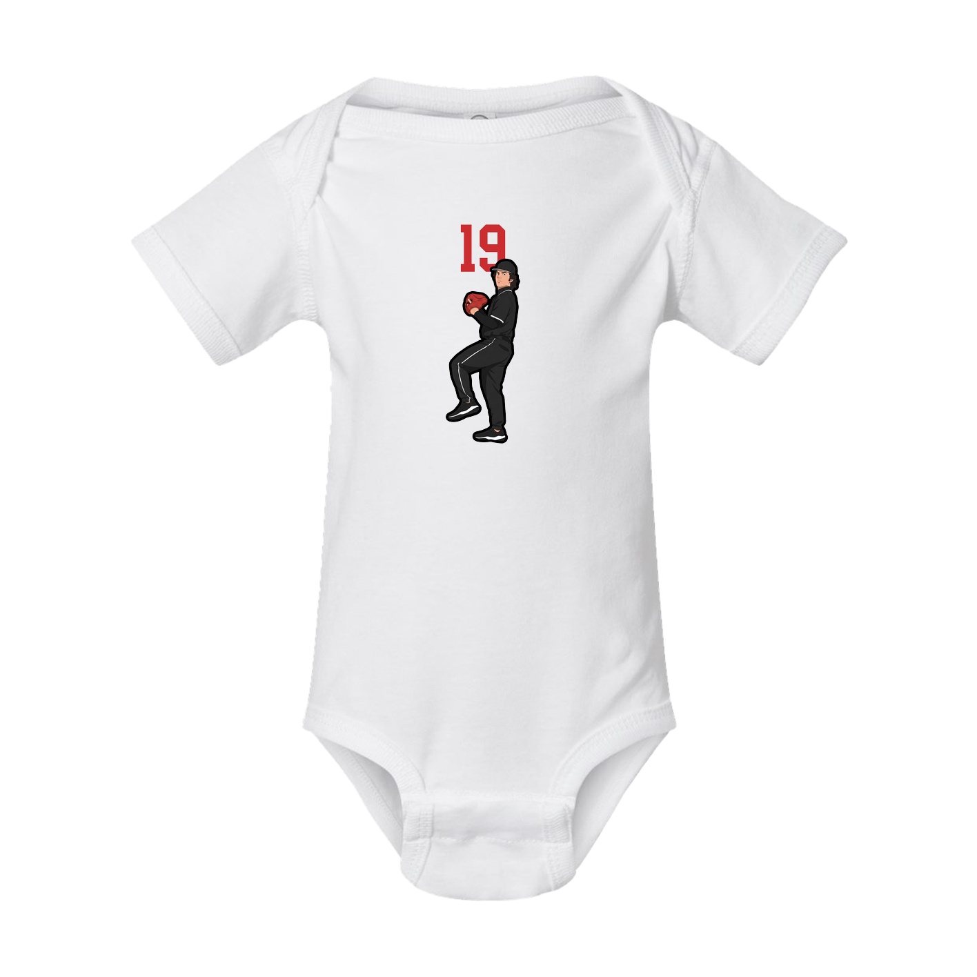 Baby Onesie — Number Top in White