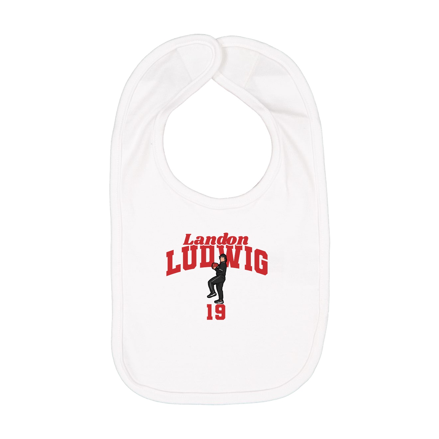 Infant Bib — Signature Arch in White