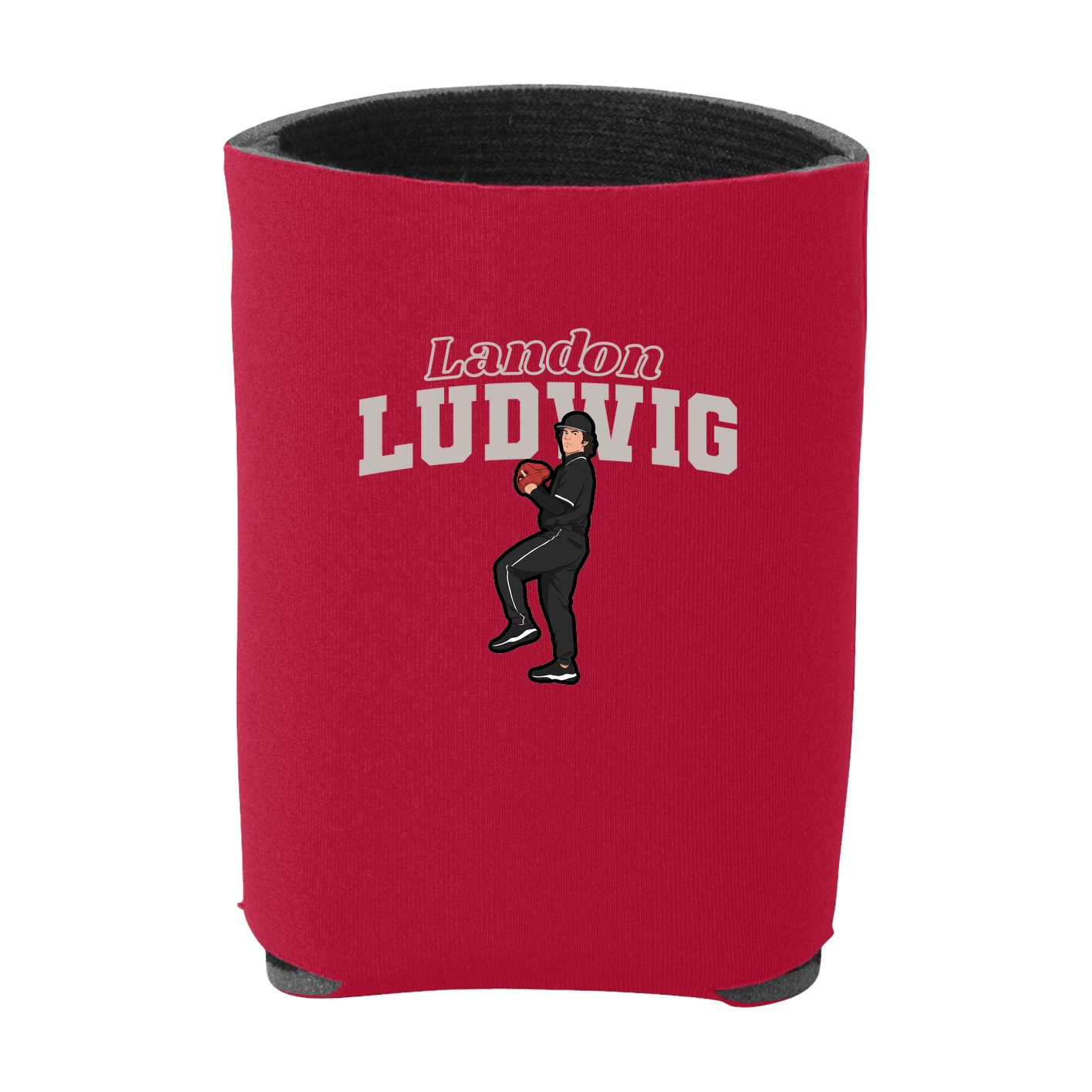Can Holder — Name Arch in Red