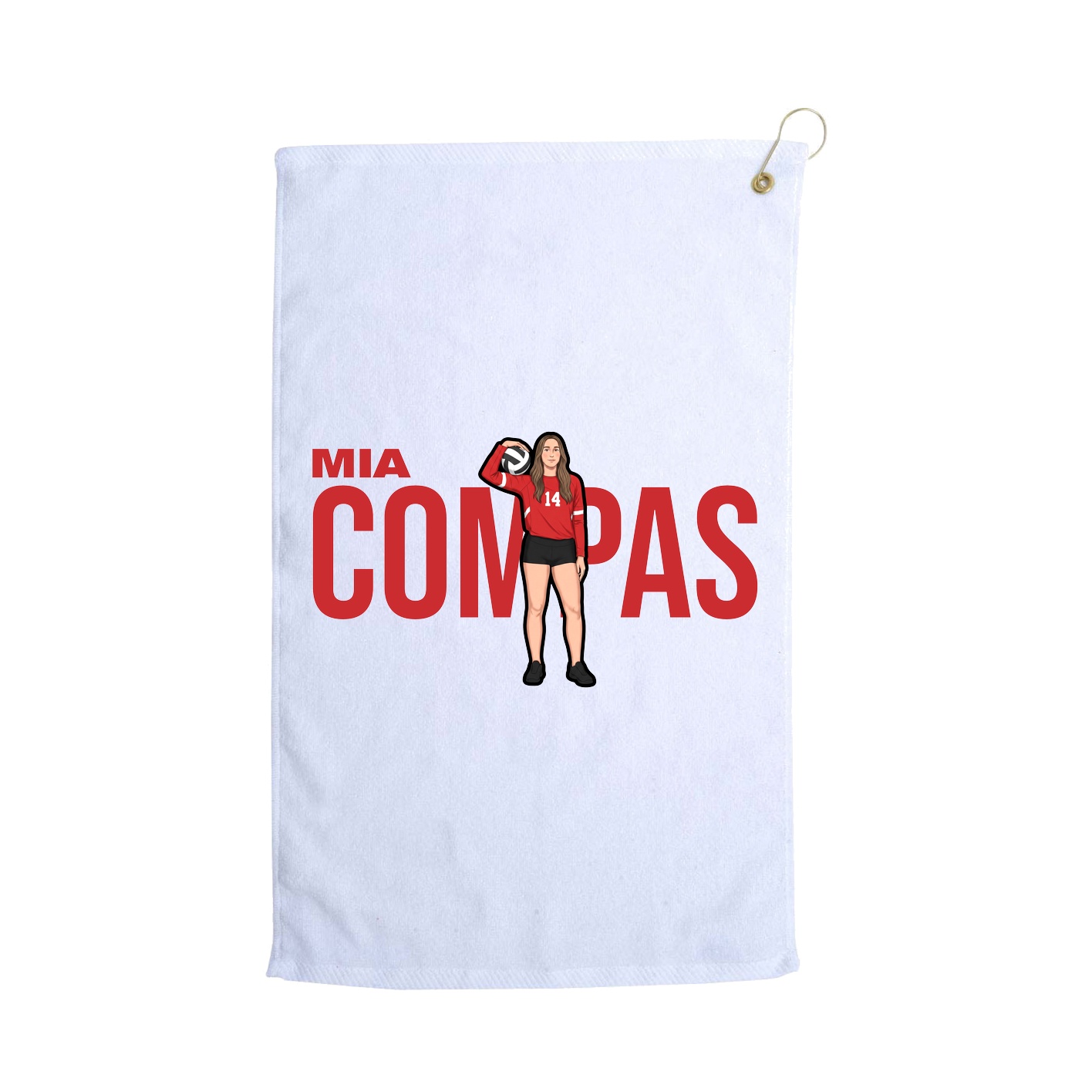 Golf Towel — Player Name in White
