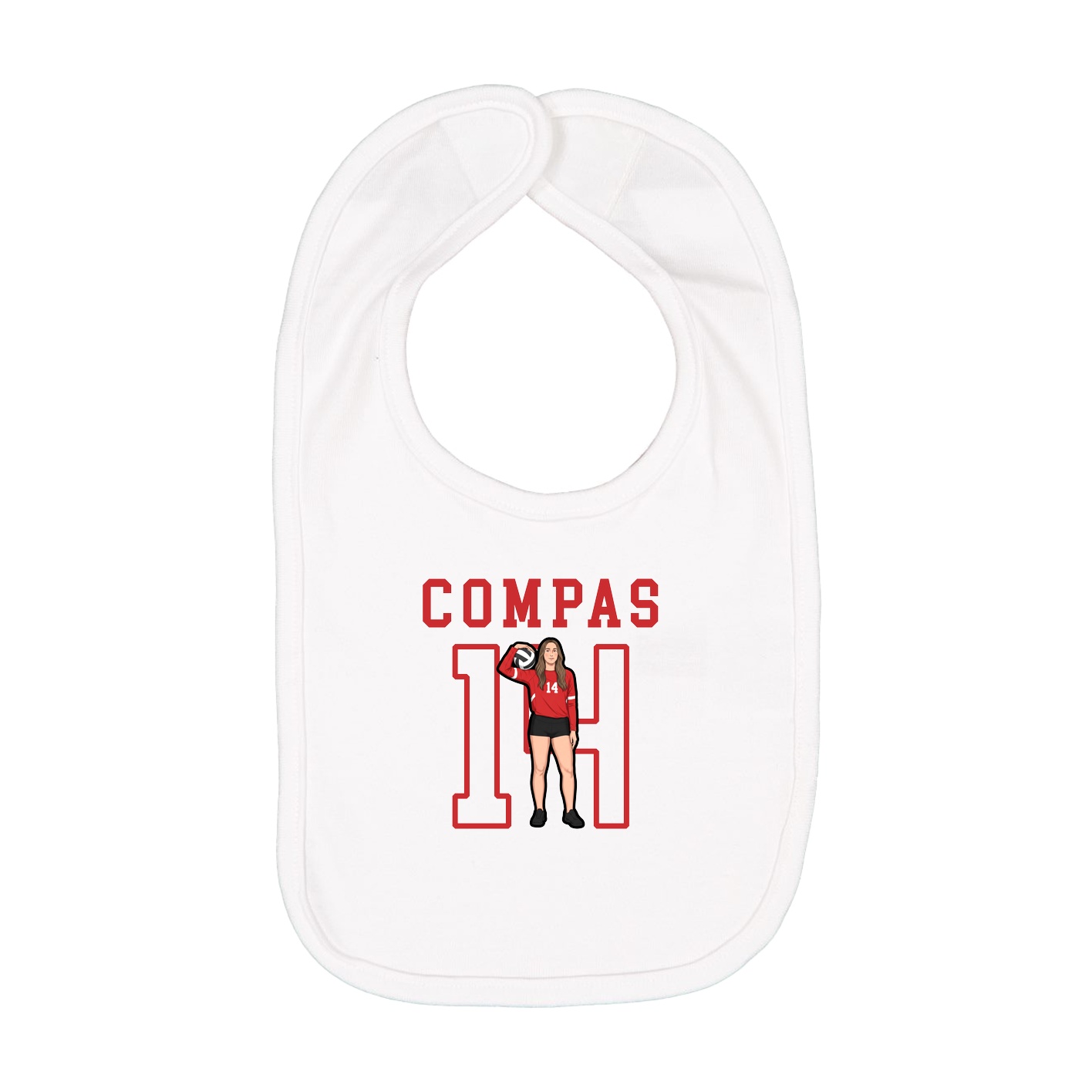 Infant Bib — Shirsey in White