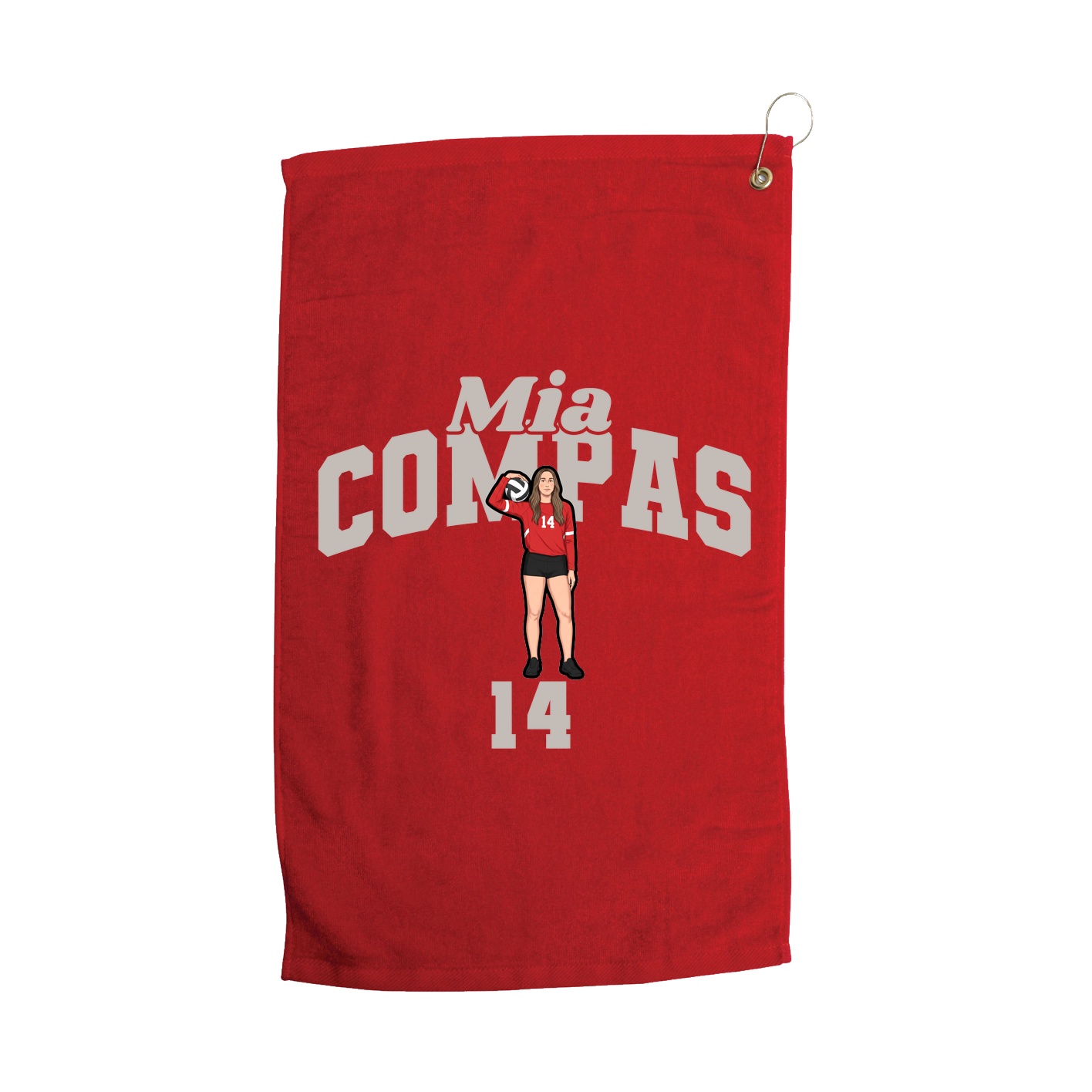 Golf Towel — Signature Arch in Red