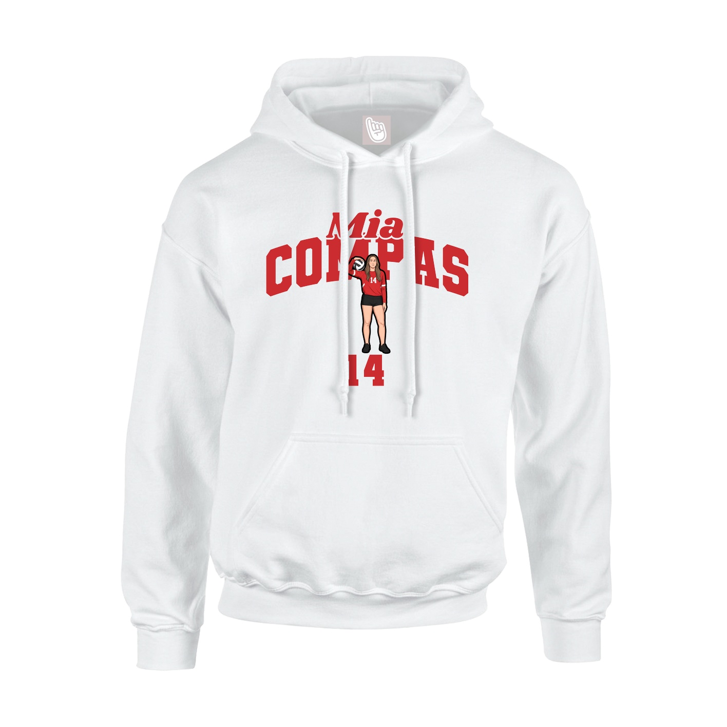 Hoodie — Signature Arch in White