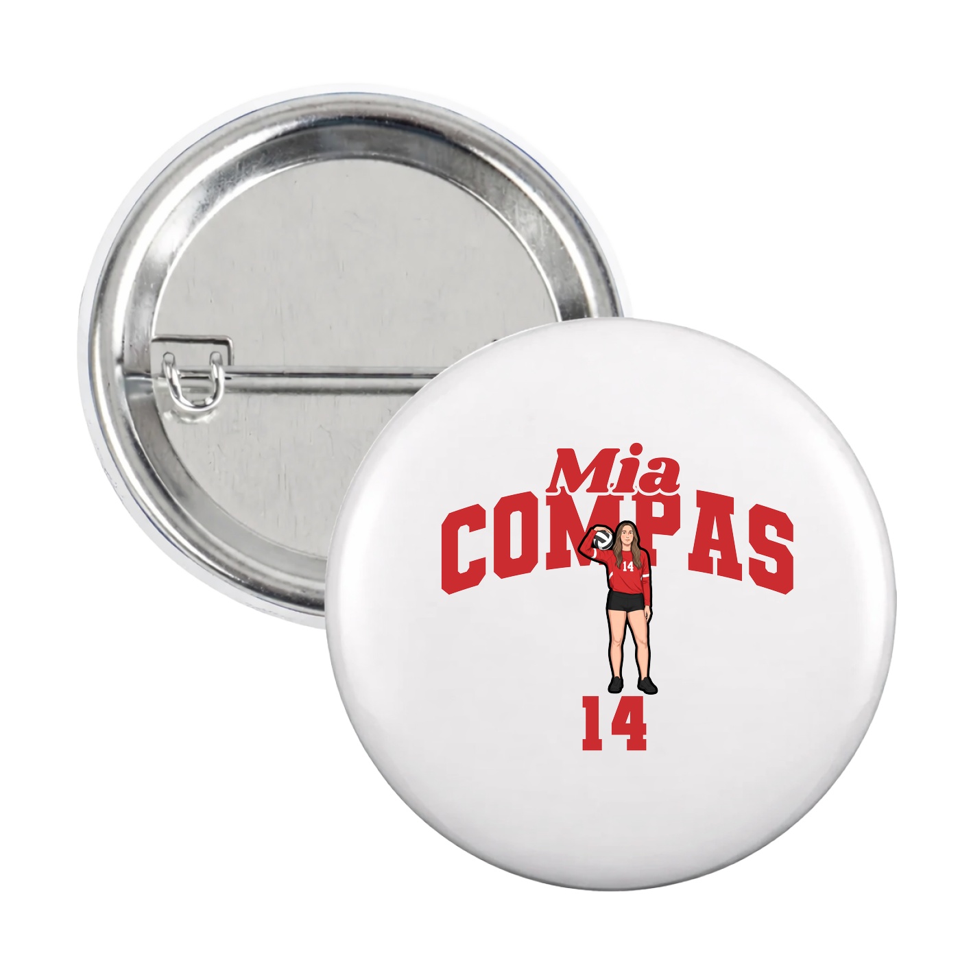 Game Day Button — Signature Arch in White