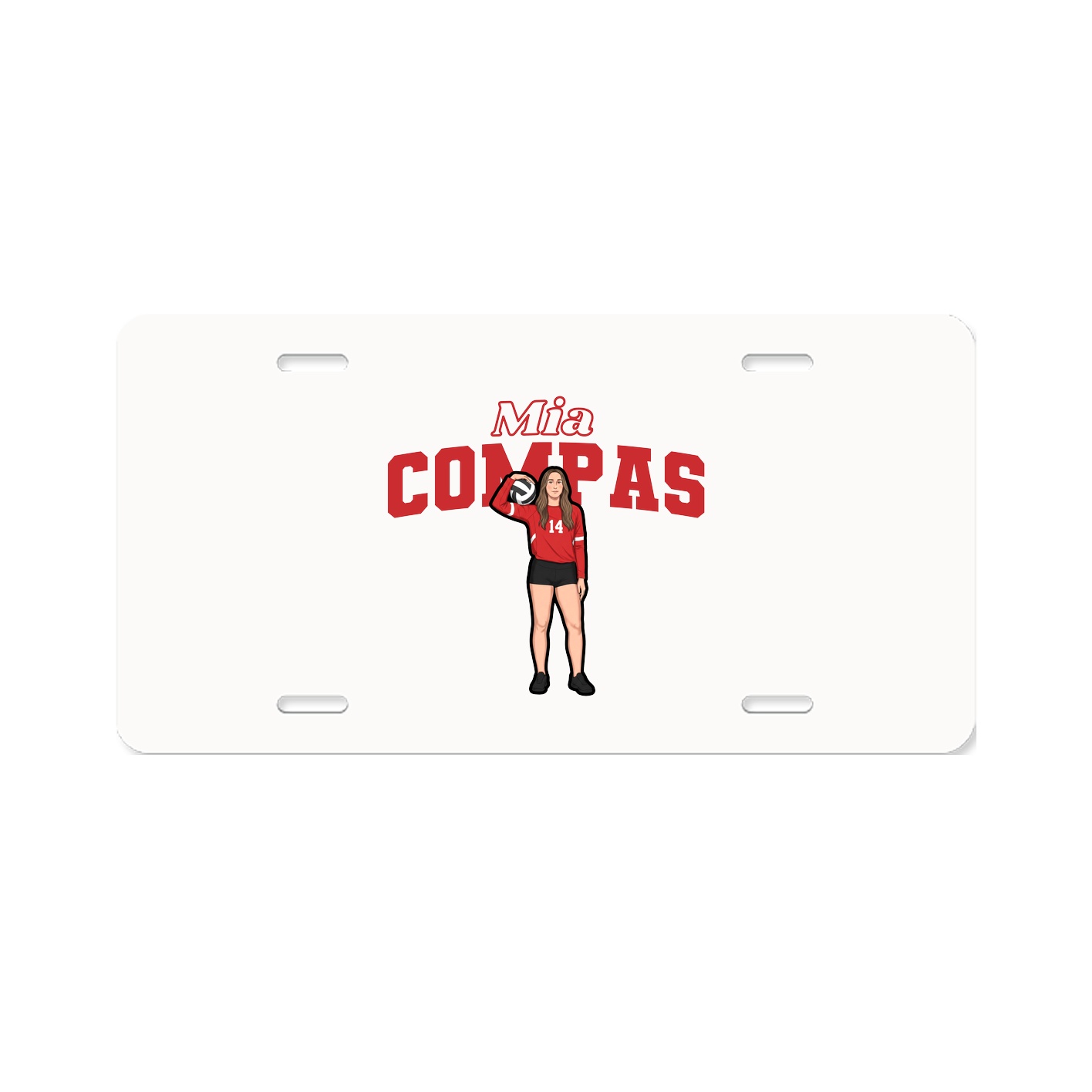 License Plate — Name Arch in Classic