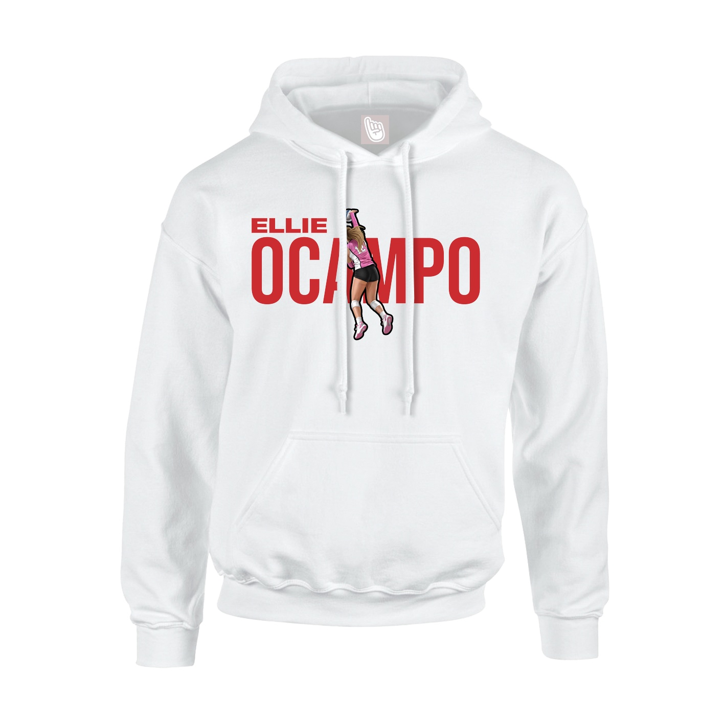 Youth Hoodie — Player Name in White