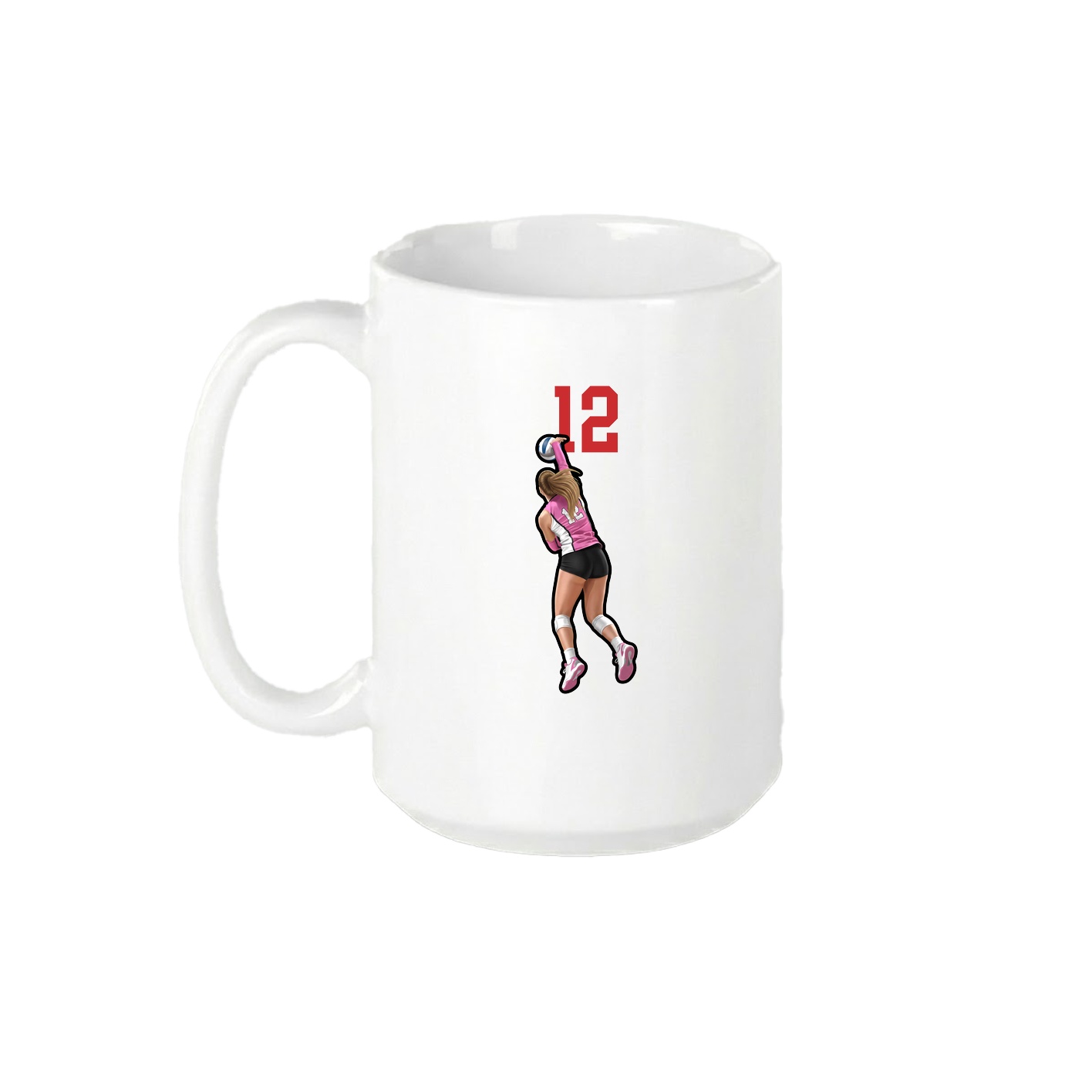 15oz Coffee Mug — Number Top in White