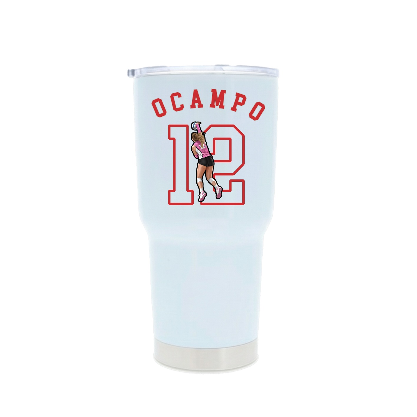 30oz Stainless Steel Tumbler — Shirsey Arch in White