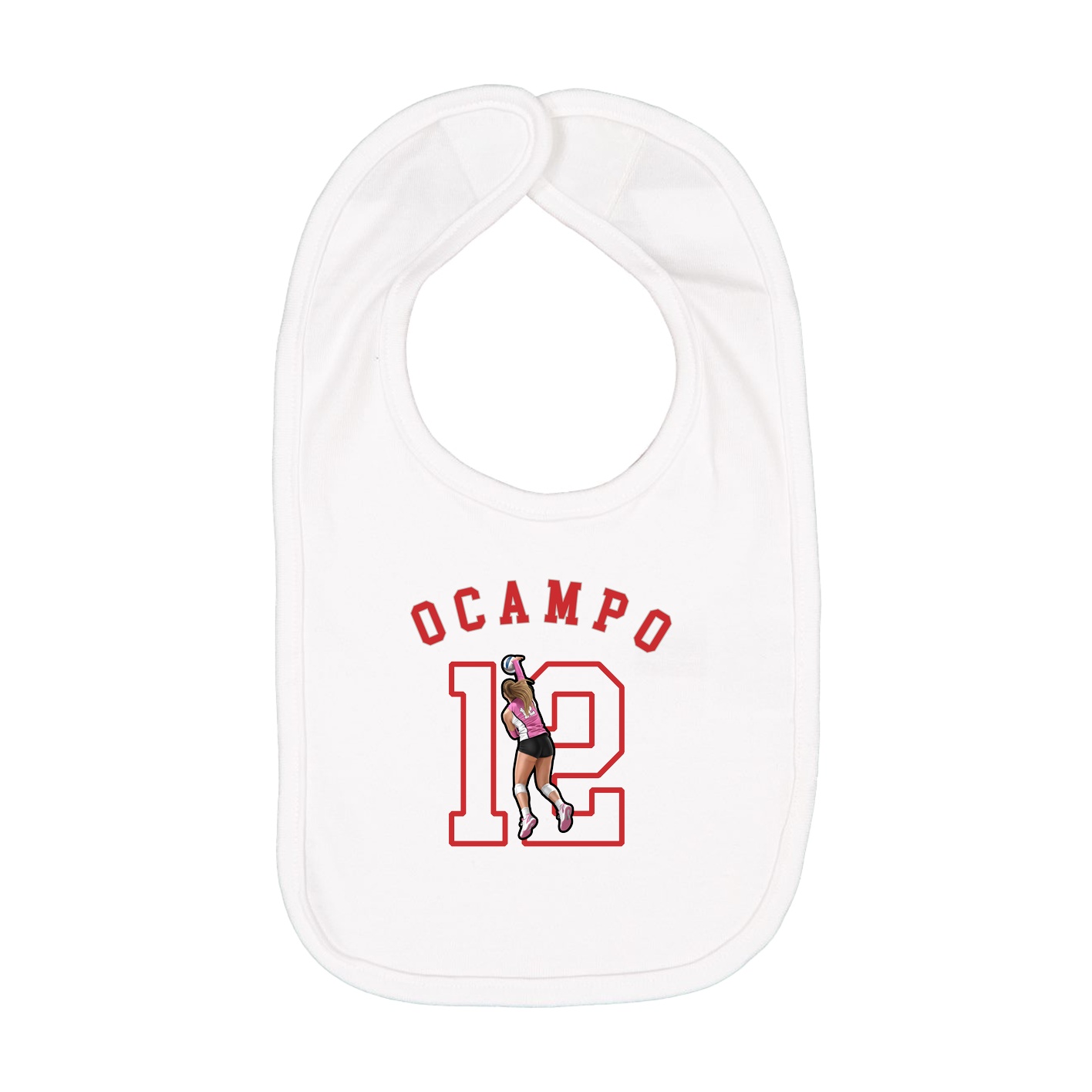 Infant Bib — Shirsey Arch in White