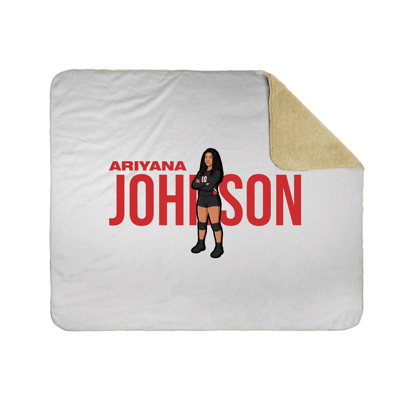 Throw Blanket — Player Name in White