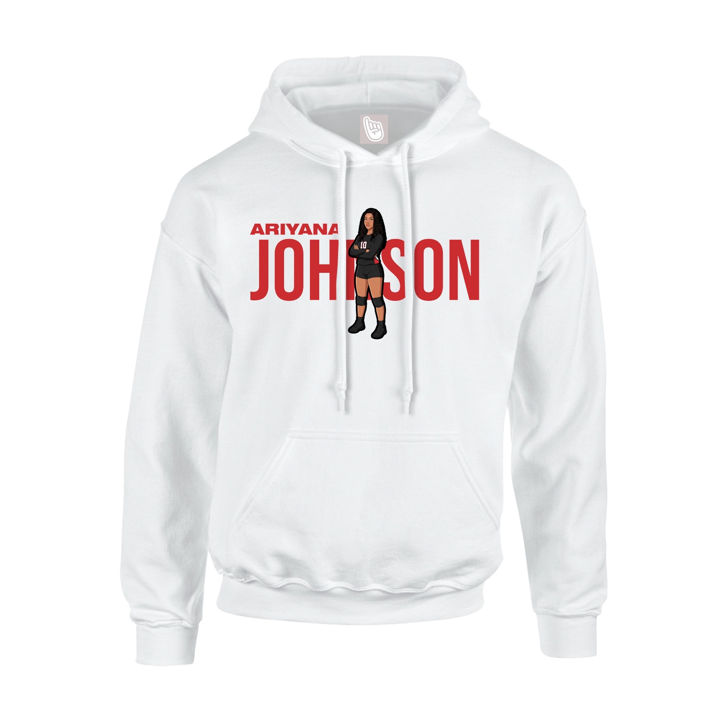 Hoodie — Player Name in White