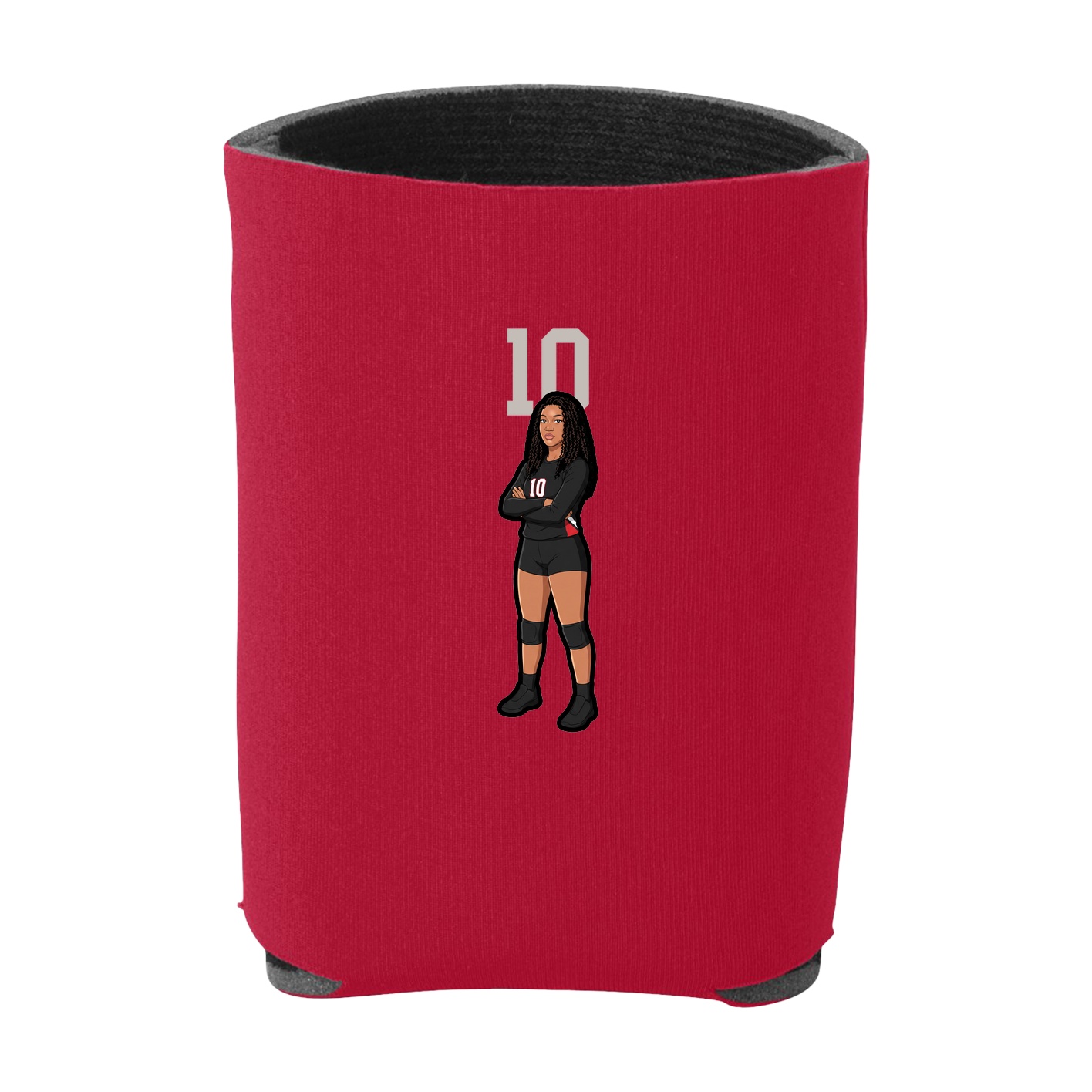 Can Holder — Number Top in Red