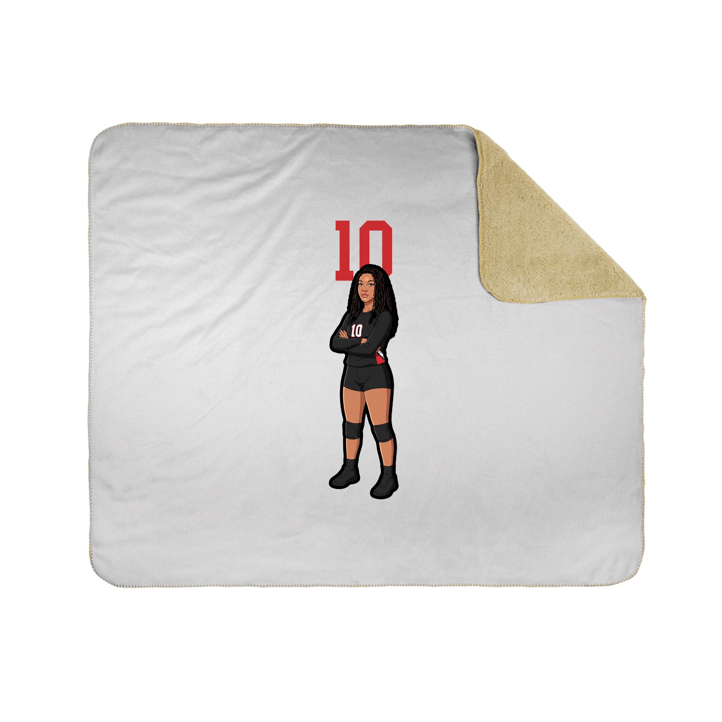 Throw Blanket — Number Top in White