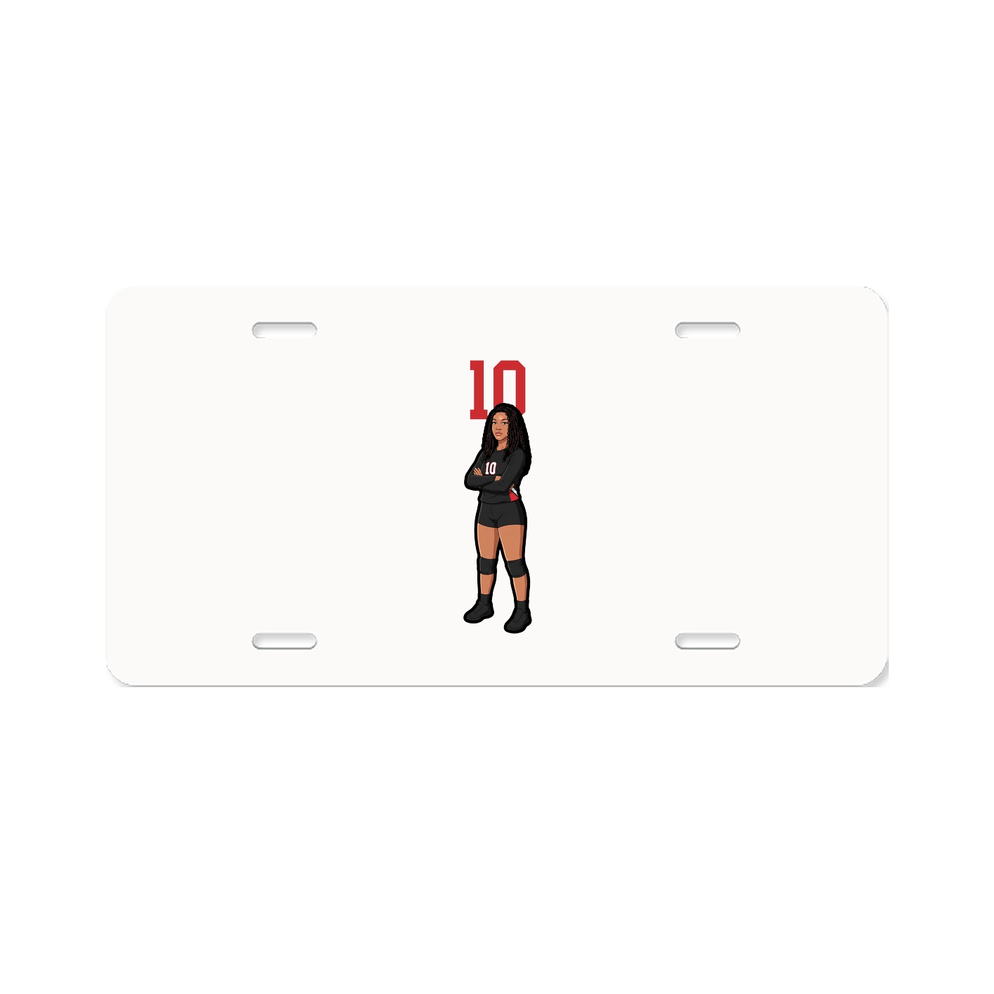 License Plate — Number Top in Classic