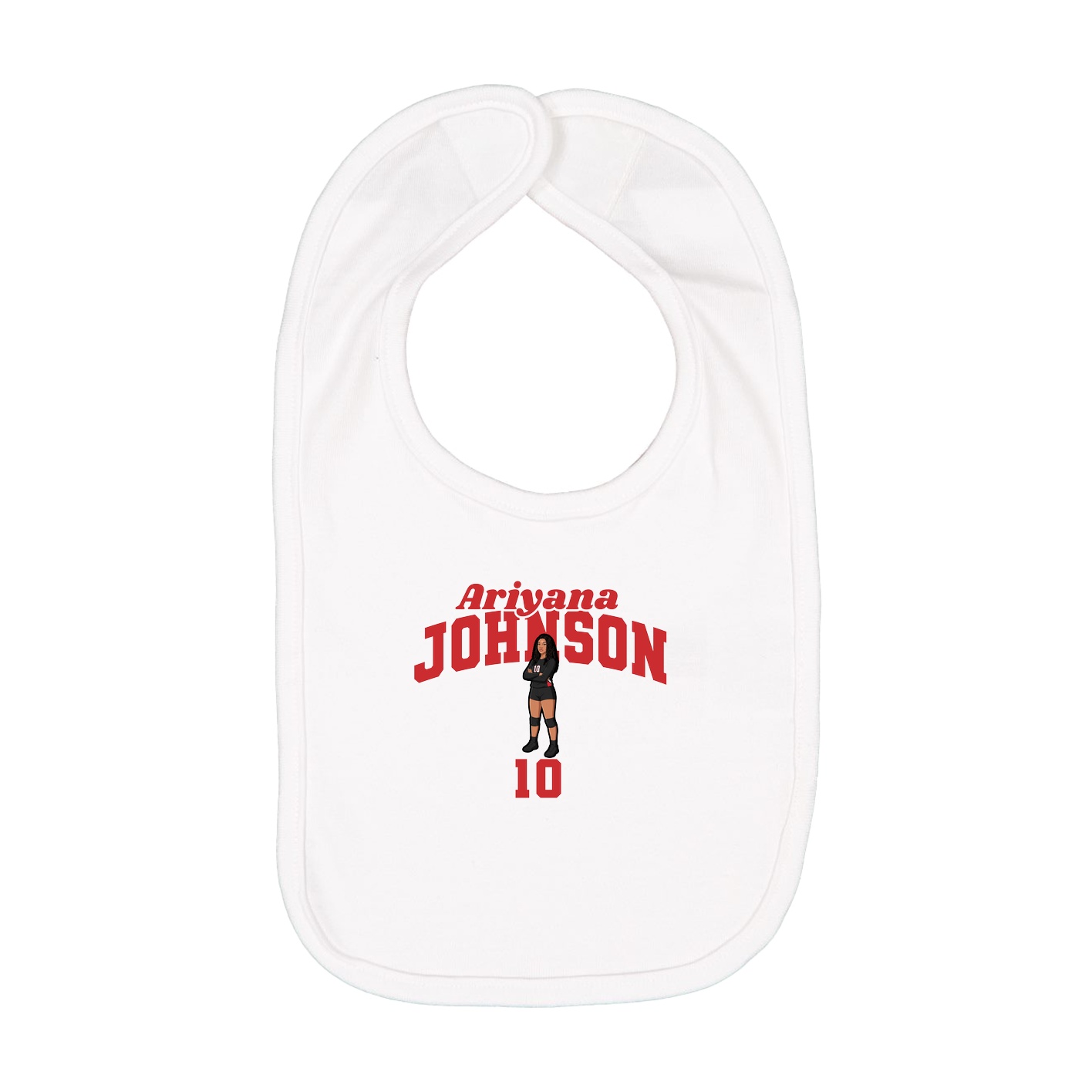 Infant Bib — Signature Arch in White