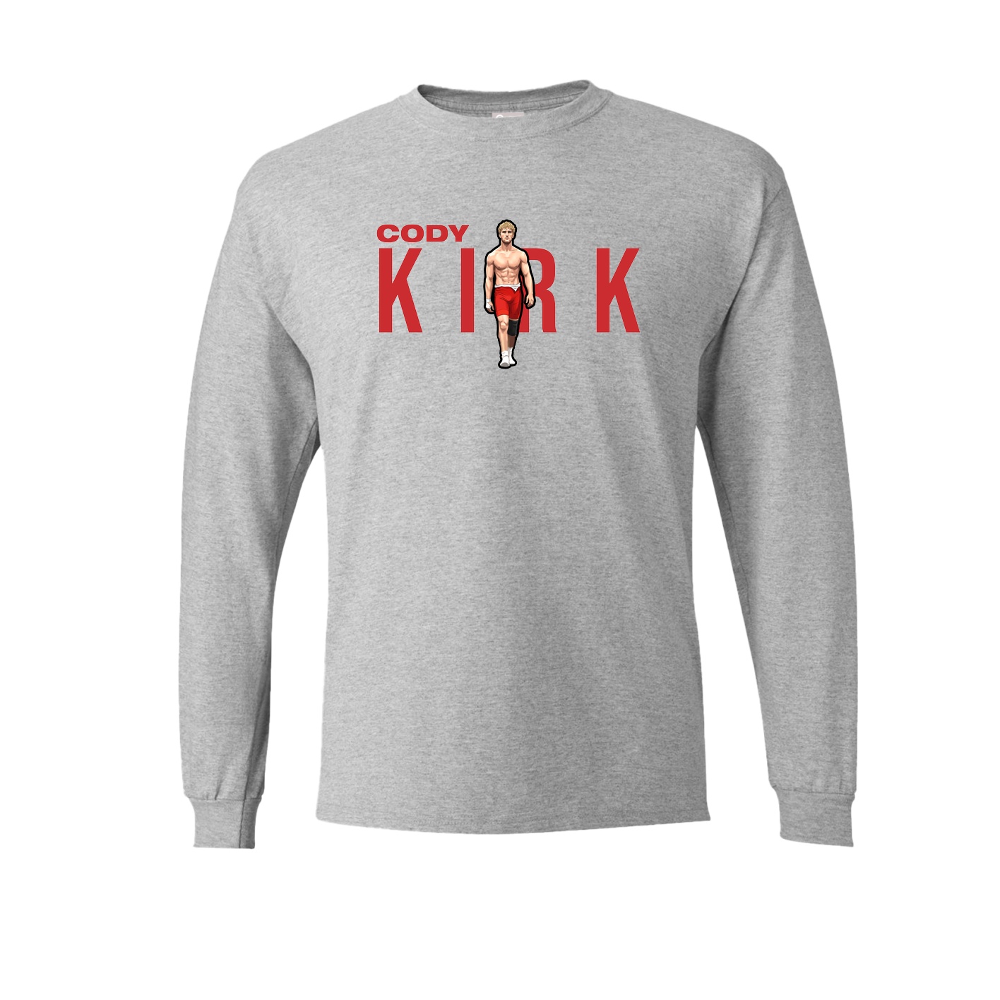 Long Sleeve Tee — Player Name in Grey