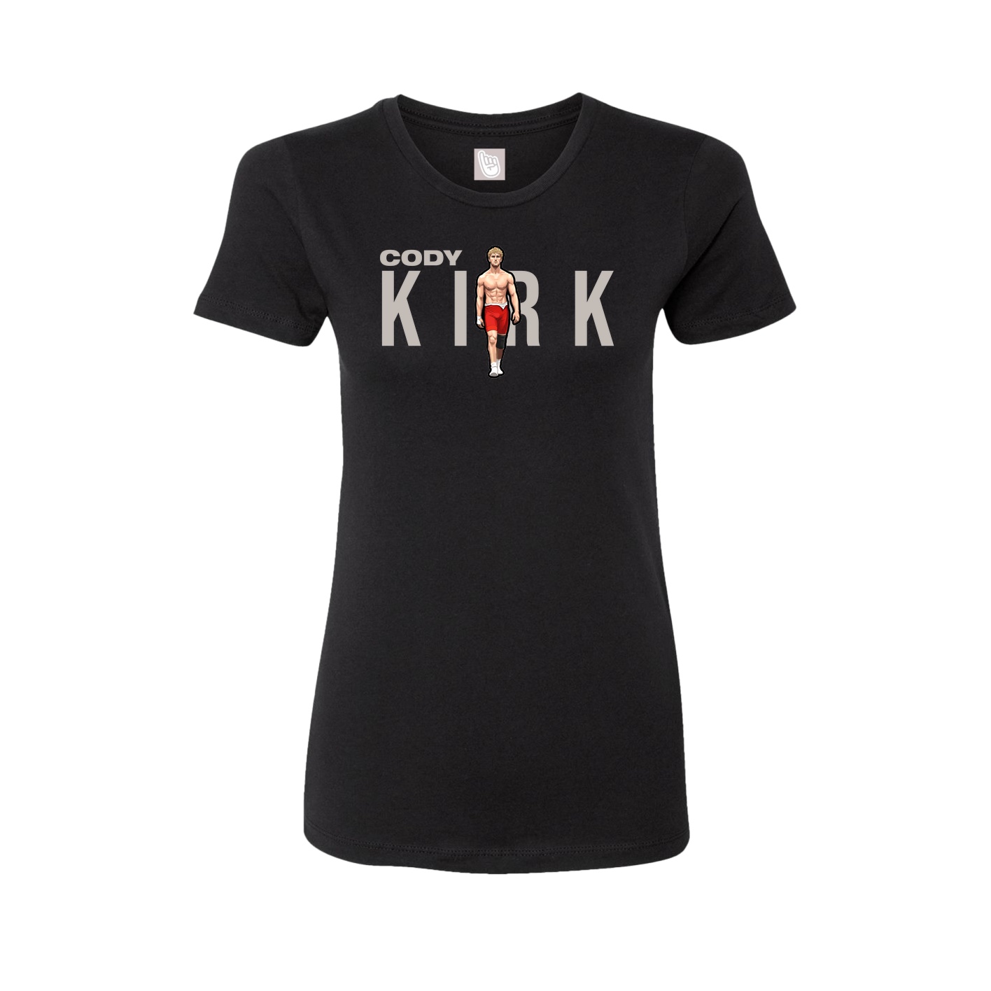 Fitted Women's Tee — Player Name in Black