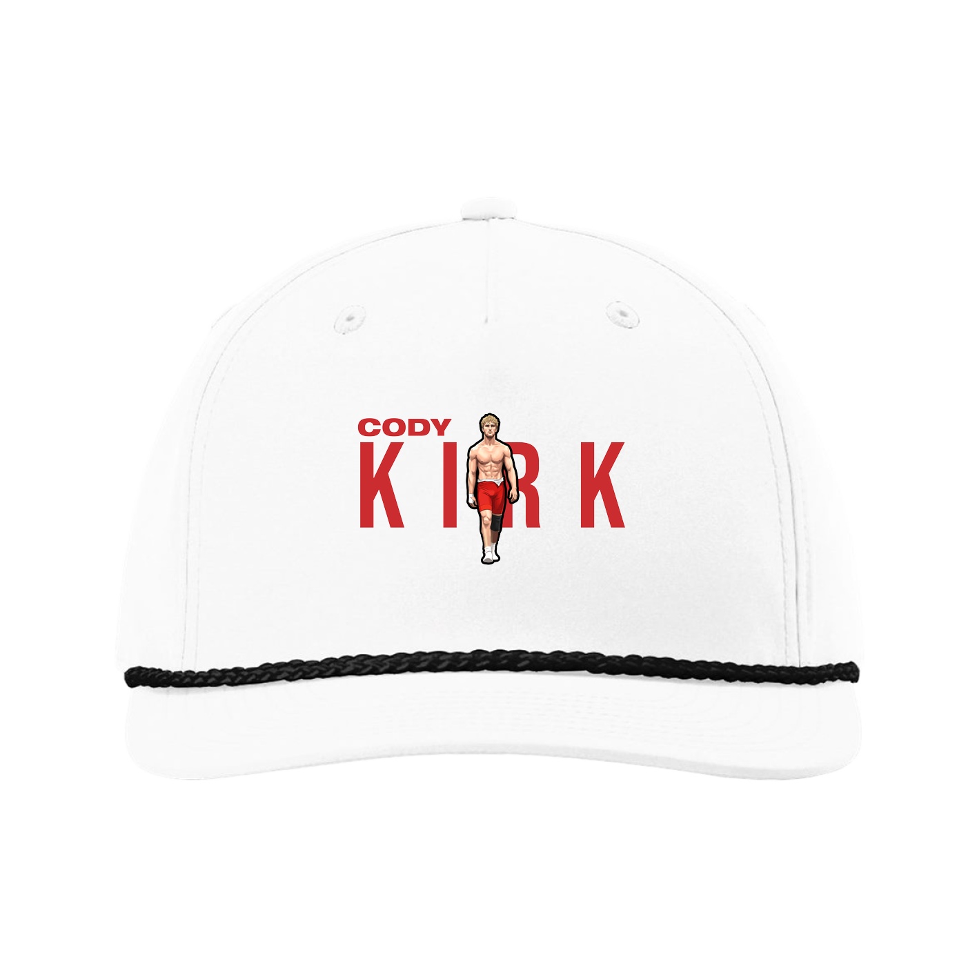 Five-Panel Classic Rope Cap — Player Name in White