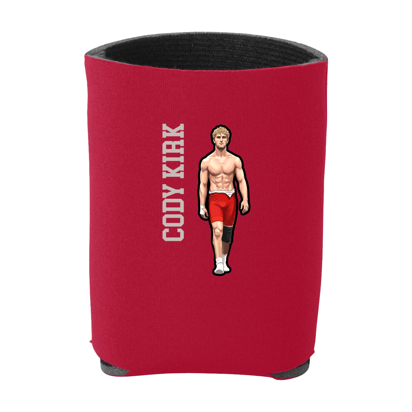 Can Holder — Name Vertical in Red