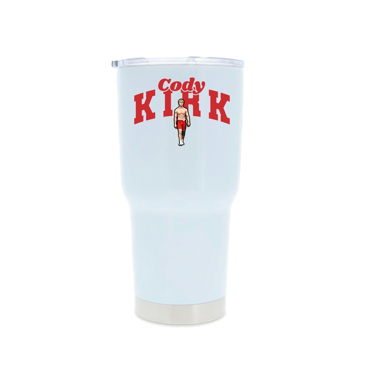 30oz Stainless Steel Tumbler — Signature Arch in White